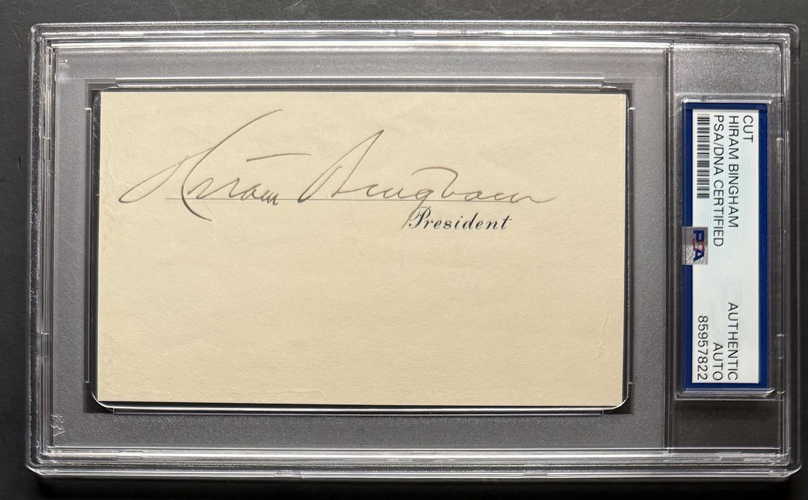 Hiram Bingham Signed Page PSA Authenticated Rediscovered Machine Picchu