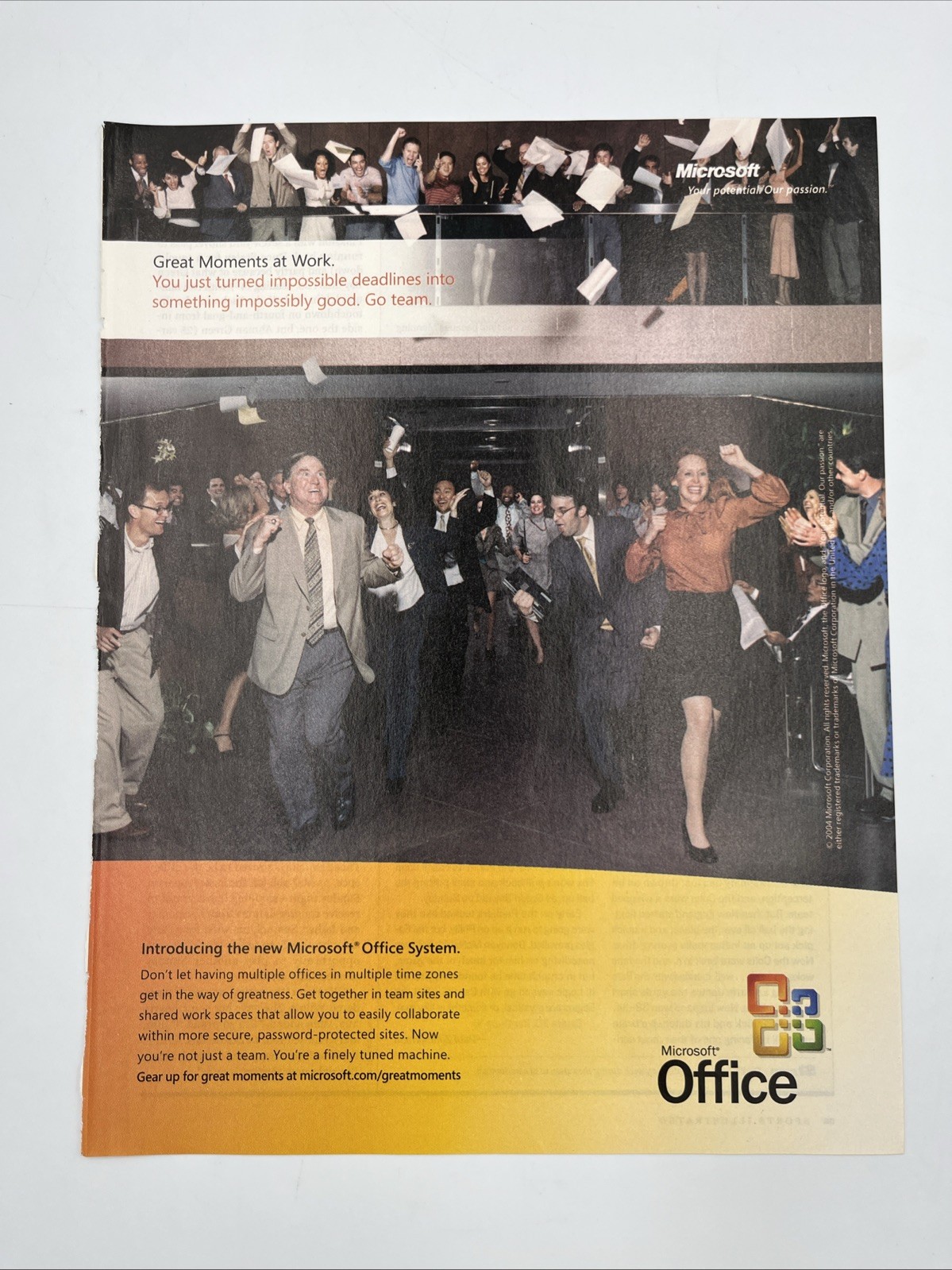 2004 Magazine Print Ad Advertisement Microsoft Office System Word Excel Computer