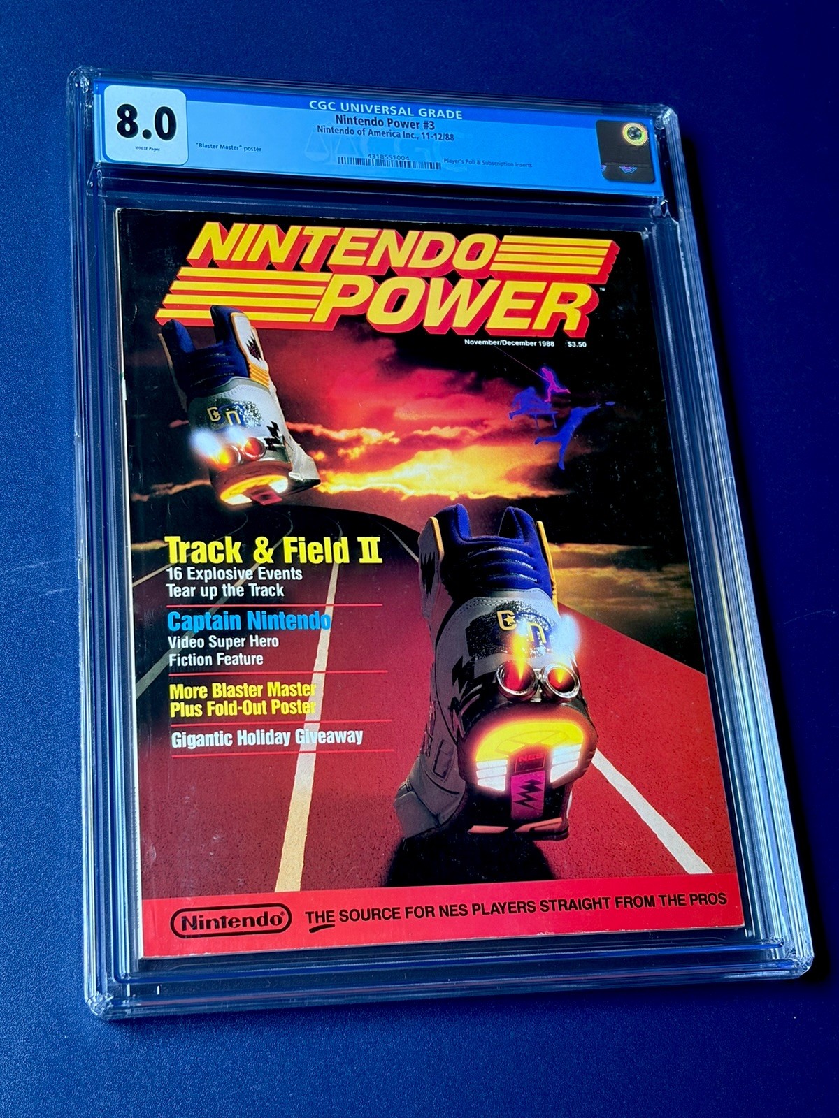 Nintendo Power #3 CGC 8.0 Track & Field 1988 Retro Super Mario Bros Zelda