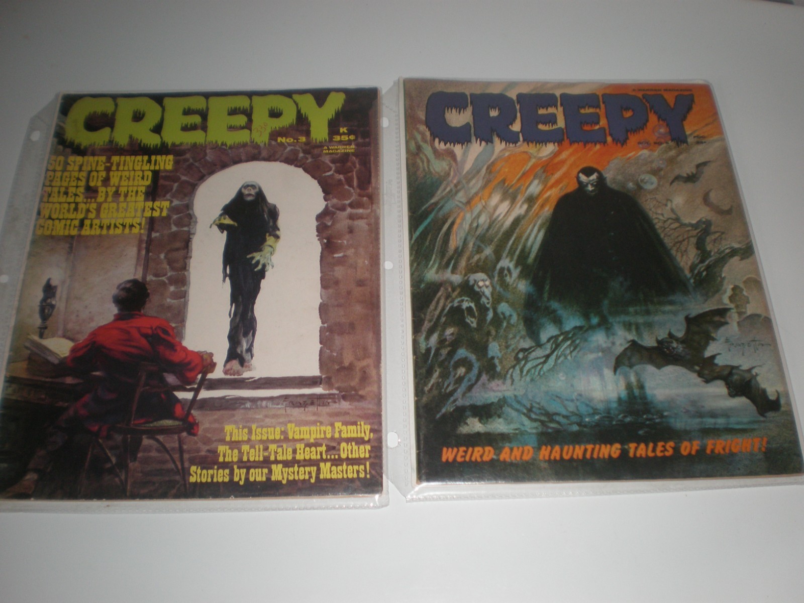 Creepy No 3 & No 5 Warren Magazines 1965 Used