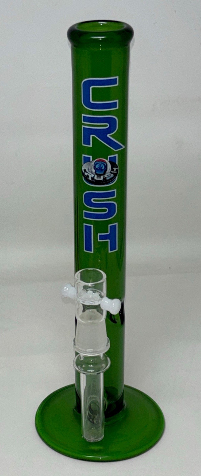 Vintage 12 Inch CRUSH Glass Water Pipe Smoking Tobacco Pipe Bong Made In USA