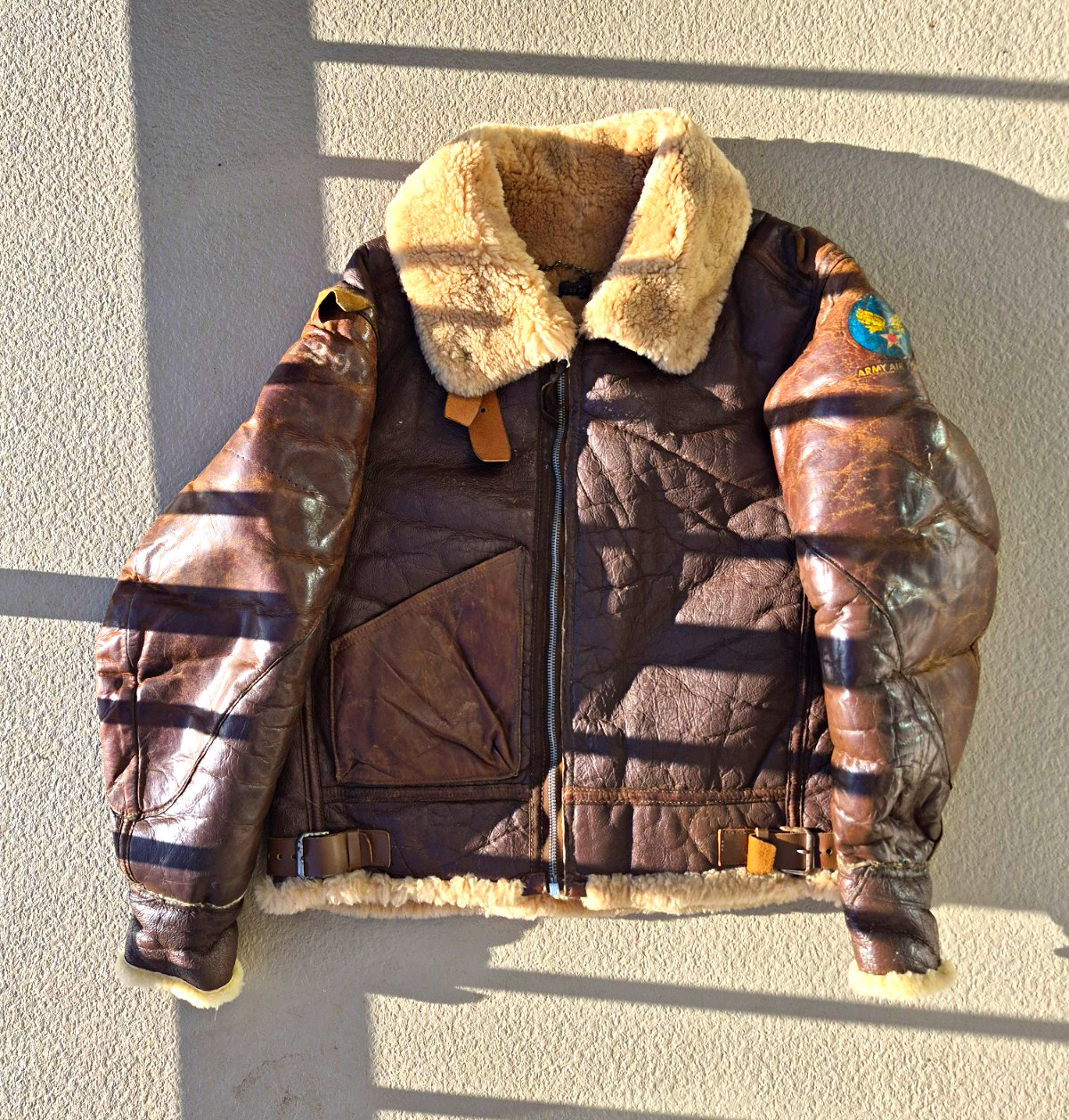 WW2 B-3 Aero Bomber Jacket Rare Size 48 With Stencils, Tags, Pristine Condition