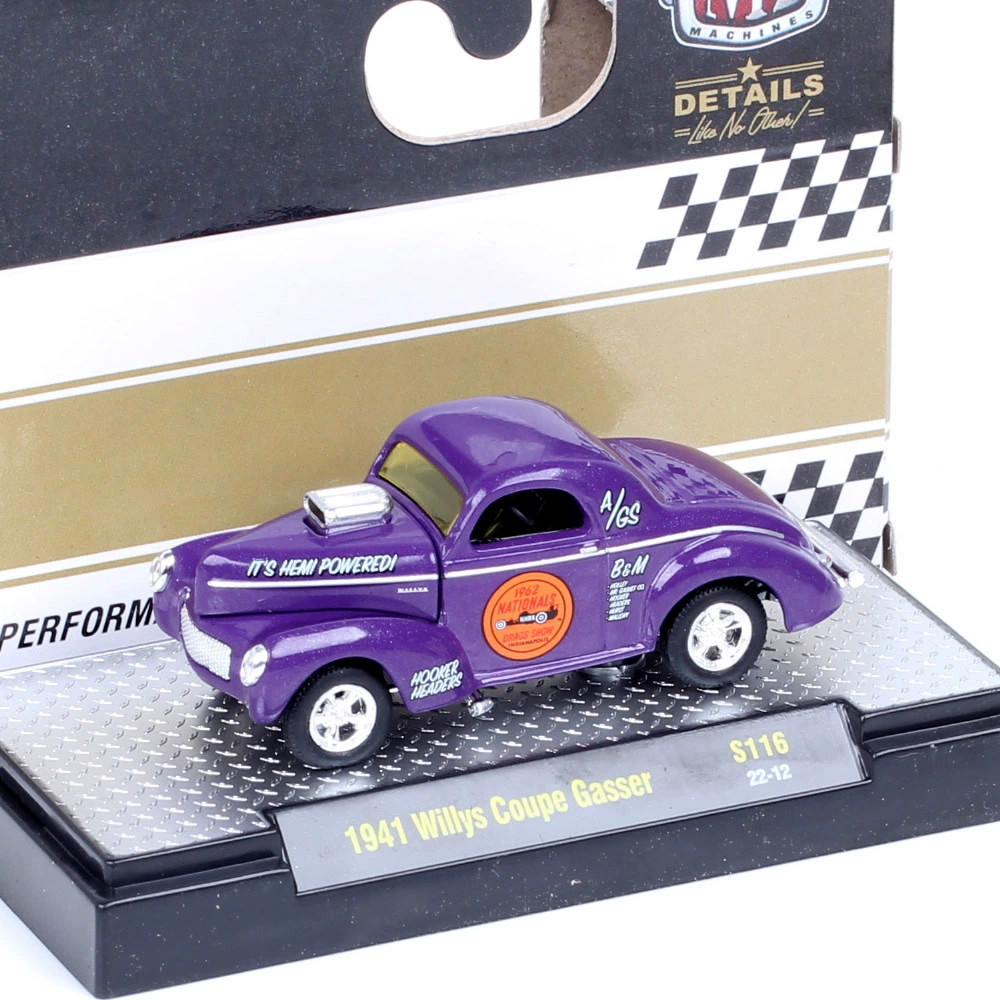 1:64 Scale 1941 Willys Coupe Gasser - Alloy Diecast Model Car, Collectible
