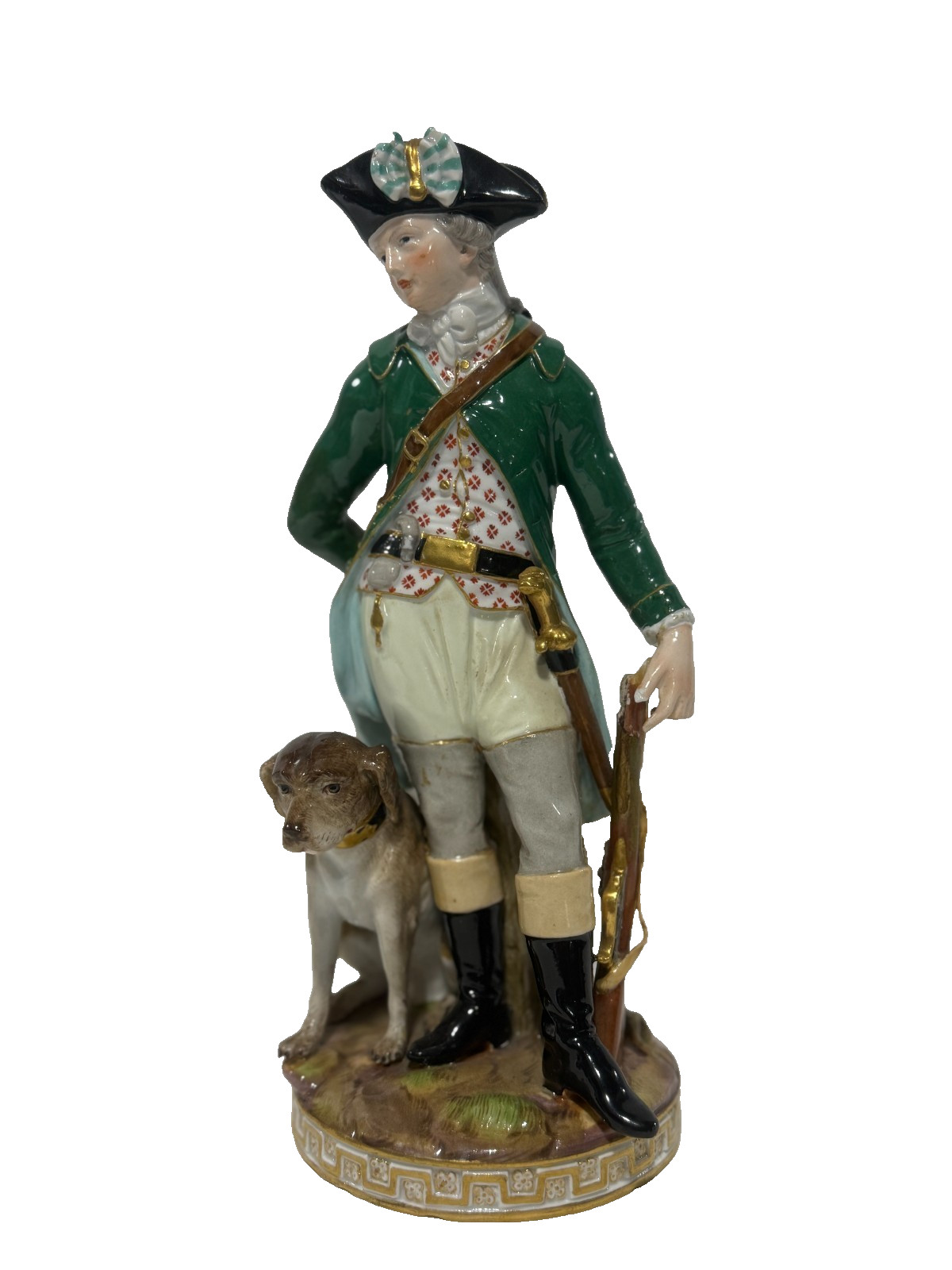 Rare Meissen Hunter with Dog Porcelain Figure Model J80