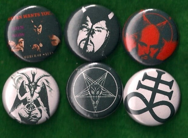 Anton LaVey Church of Satan Pins Set - Wear Your Dark Allegiance with Style