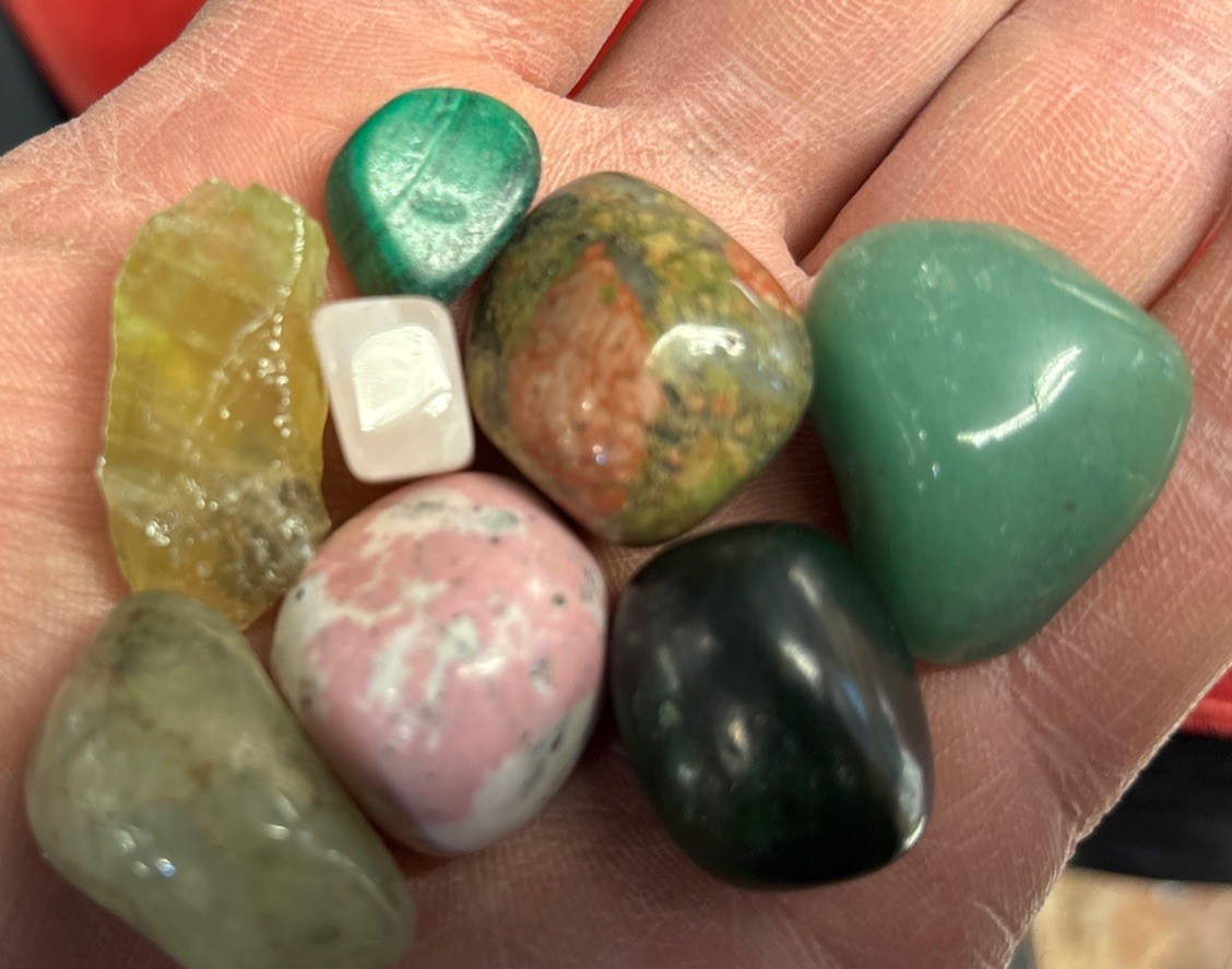 Heart Chakra Combo Set/ Rhodonite, Aventurine, Prehnite, Malachite, Jade, Rq,
