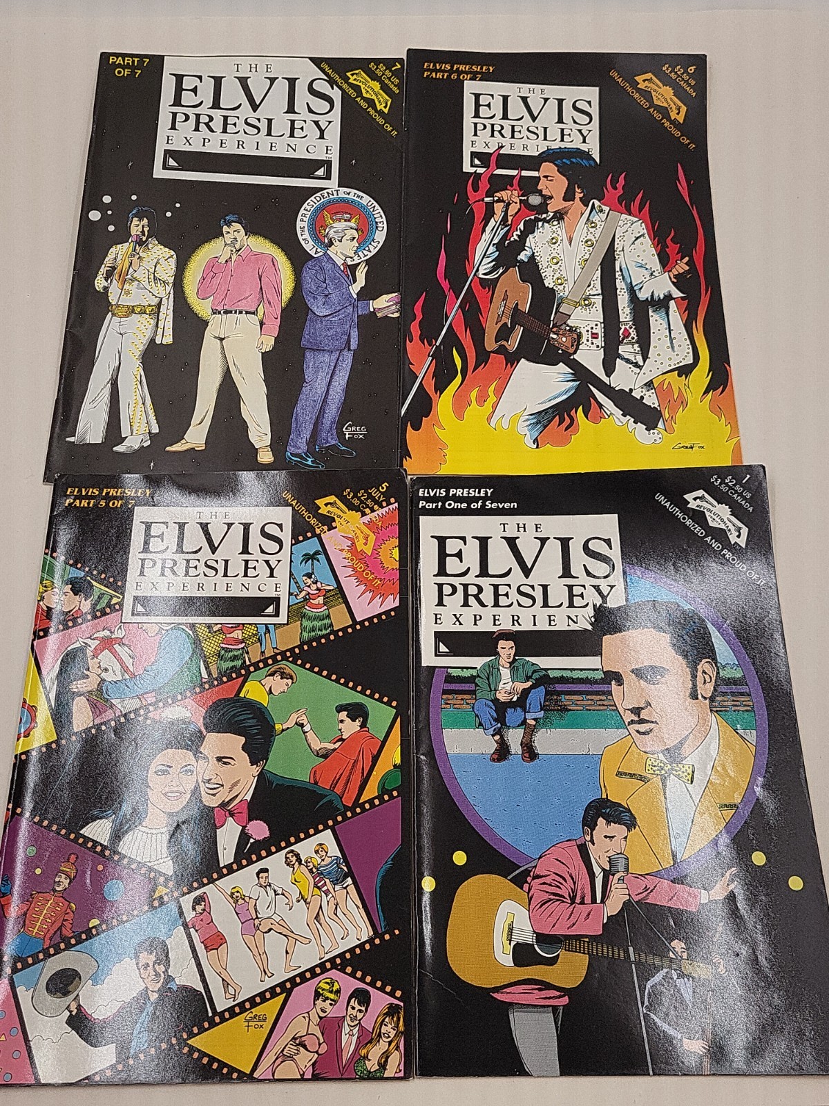 VTG ELVIS PRESLEY EXPERIENCE COMIC BOOKS #1,5,6,7 Lot Of 4