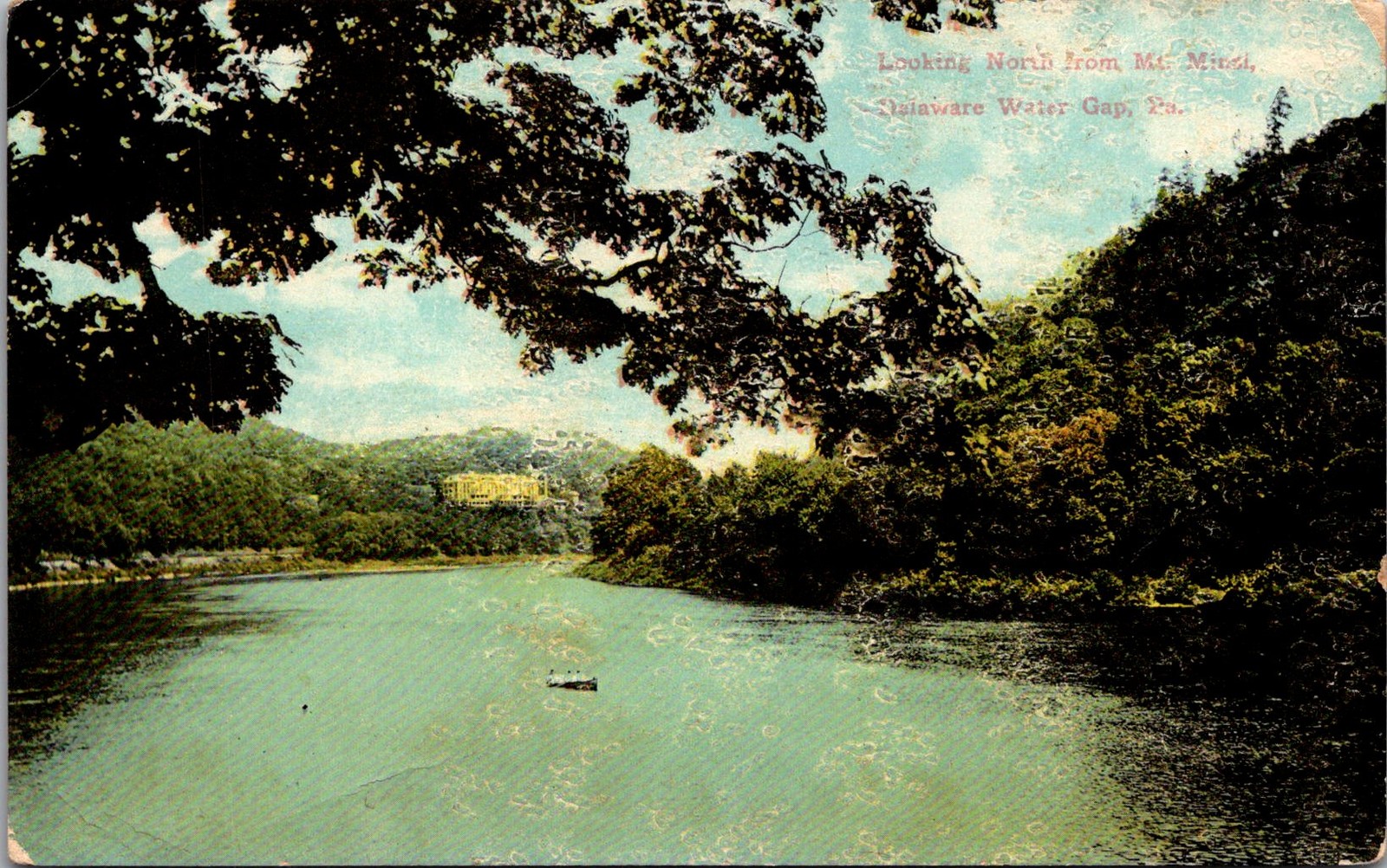 Looking North from Mt Minsi Delaware Water Gap PA Vintage Postcard 5PA11