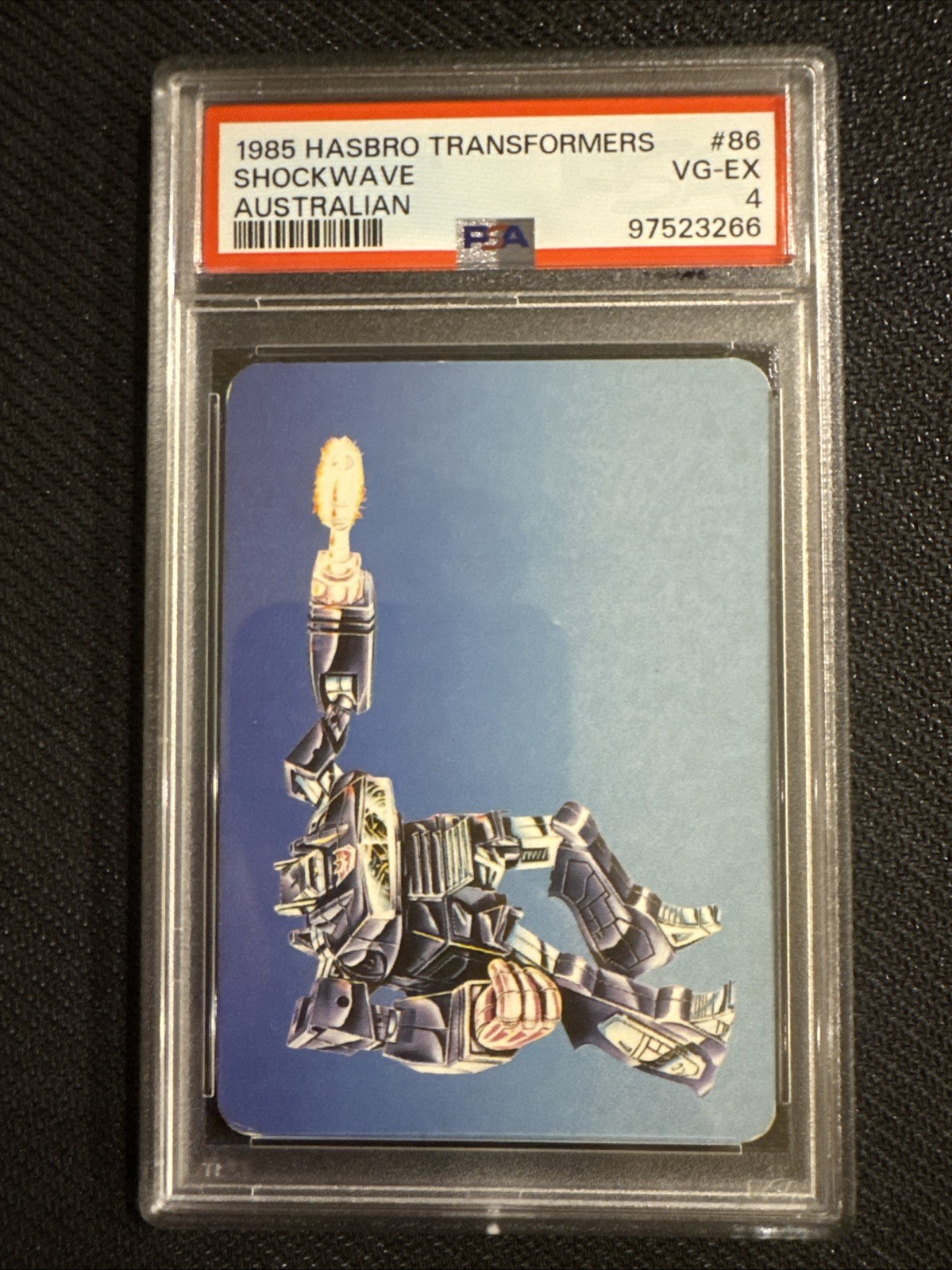 1985 Hasbro Transformers Blue Australian Shockwave PSA 4