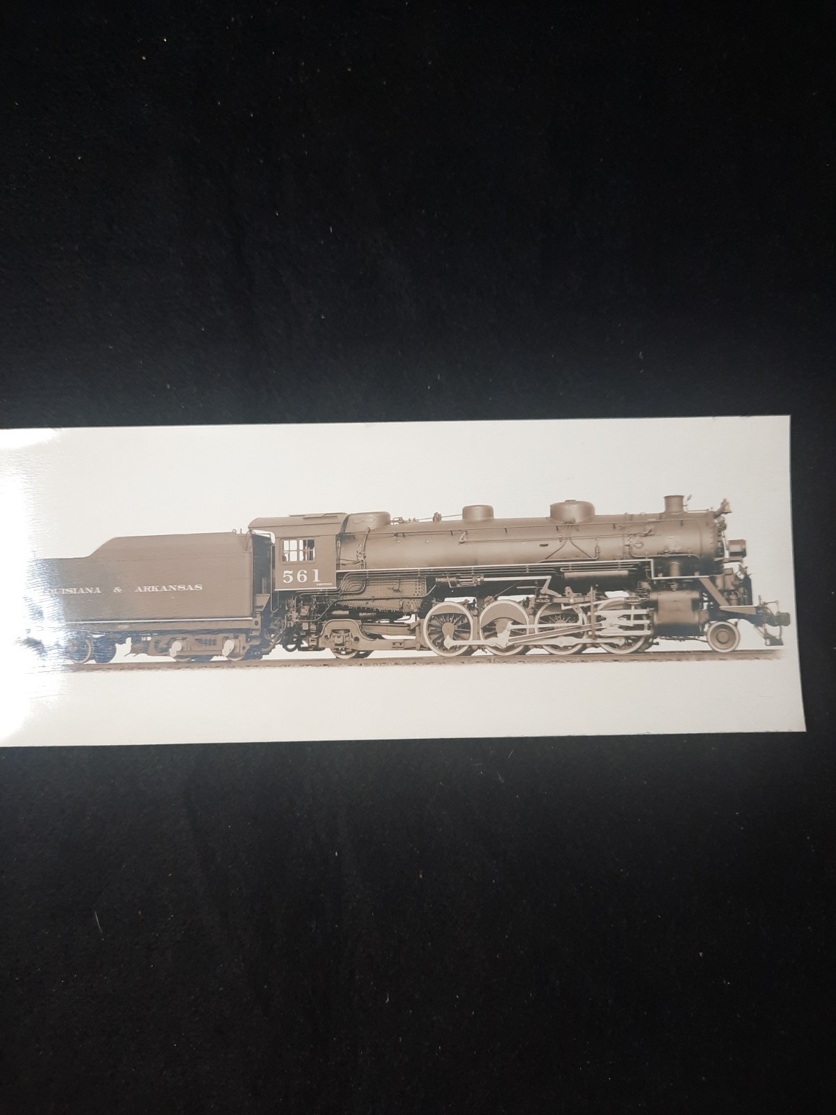 Vtg LIMA LOCOMOTIVE WORKS Builders Card Louisiana & Arkansas Steam Train No 561
