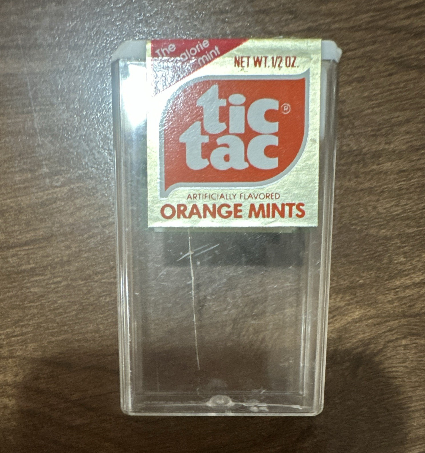 Vintage Tic Tac FERRARO 1984 Breath Mints ORANGE  Container VTG Box