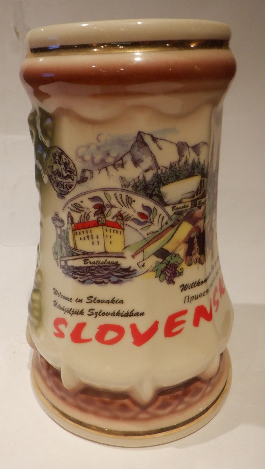 Slovakia 1990's Hand Made Ceramic 32 oz. Beer Mug by Keramik Studio