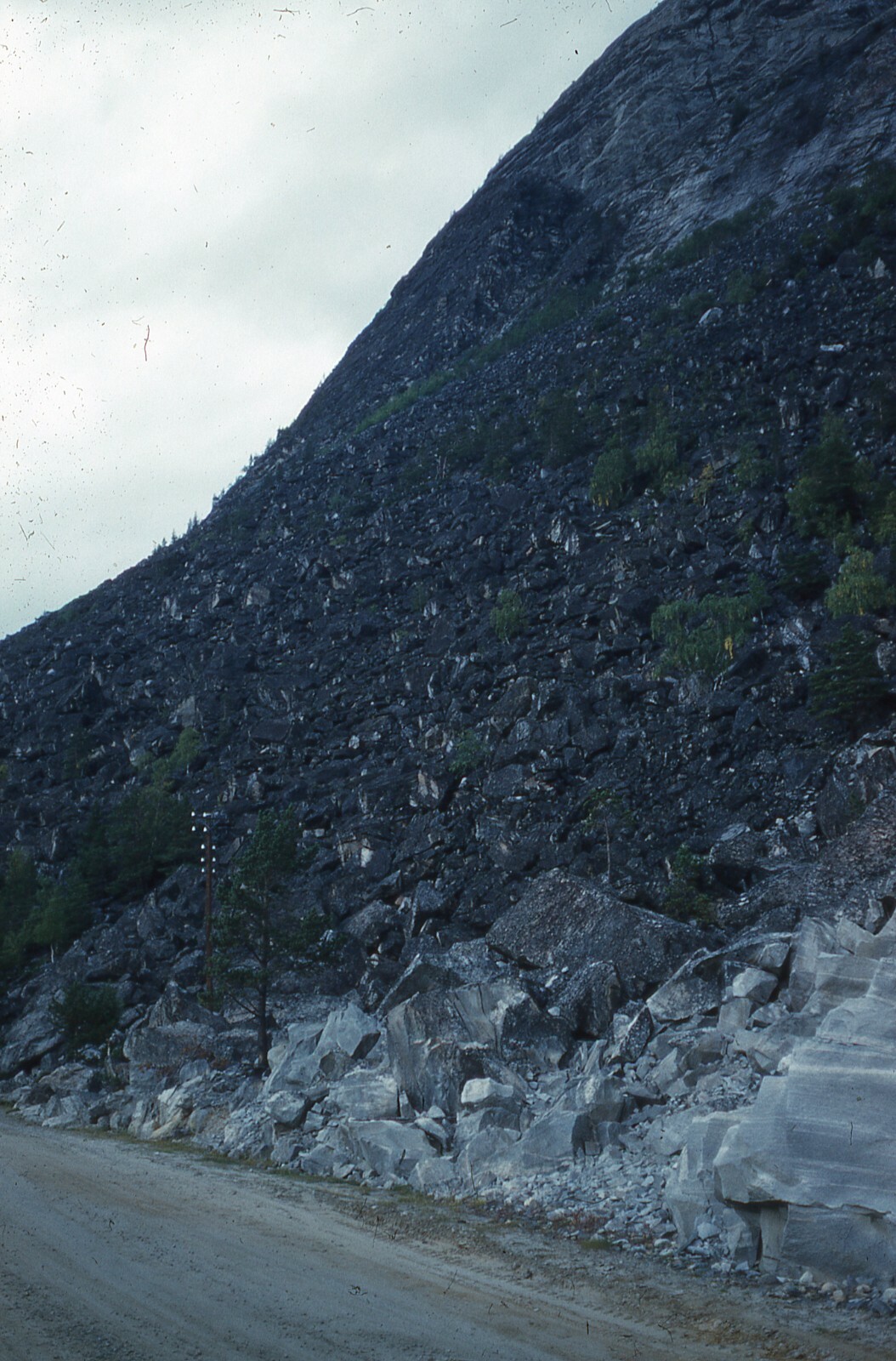 Vintage Photo Slide Rock Cliff Hill Stones 