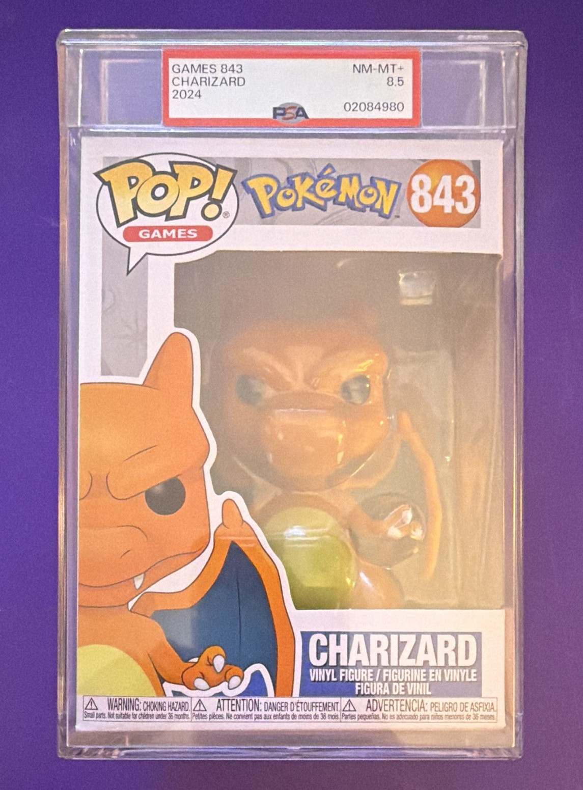 Funko Pop Games Pokémon Charizard #843 PSA 8.5 Graded