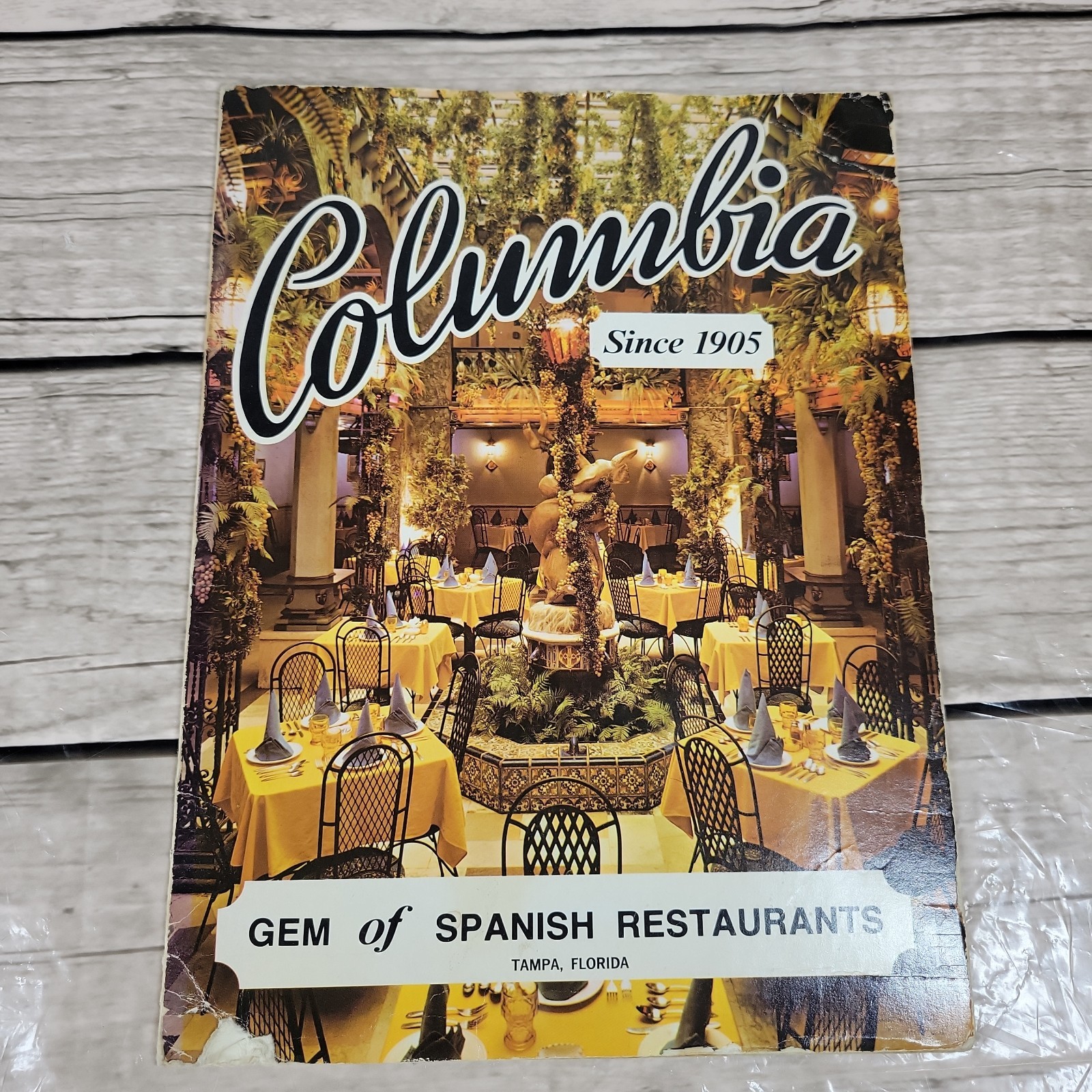 Columbia Spanish Restaurant Menu Tampa Florida FL 1980's Vintage Original
