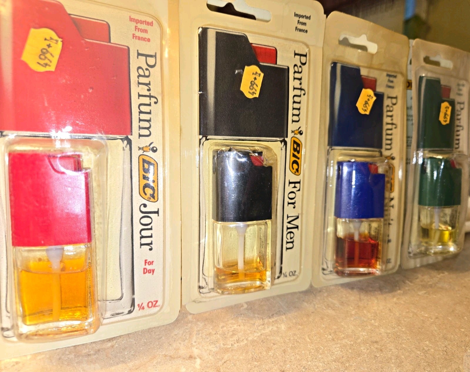 RARE BIC PARFUM “FULL RAINBOW” SET 4 Complete 1989 France Sealed Vintage NOS