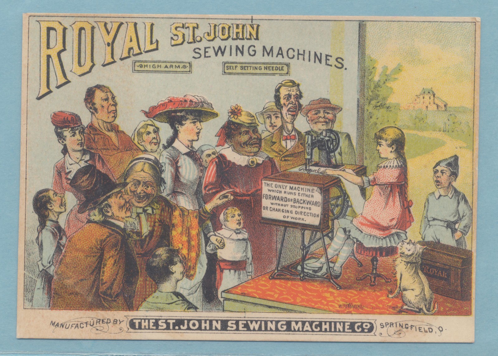 Antique The St. John Sewing Machine CO Royal St. John Sewing Machines Trade Card