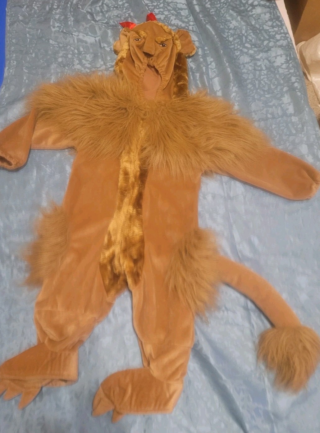 Vintage Wizard of Oz Halloween Costume Youth Size Sm Courage Lion Warner Bros Vg