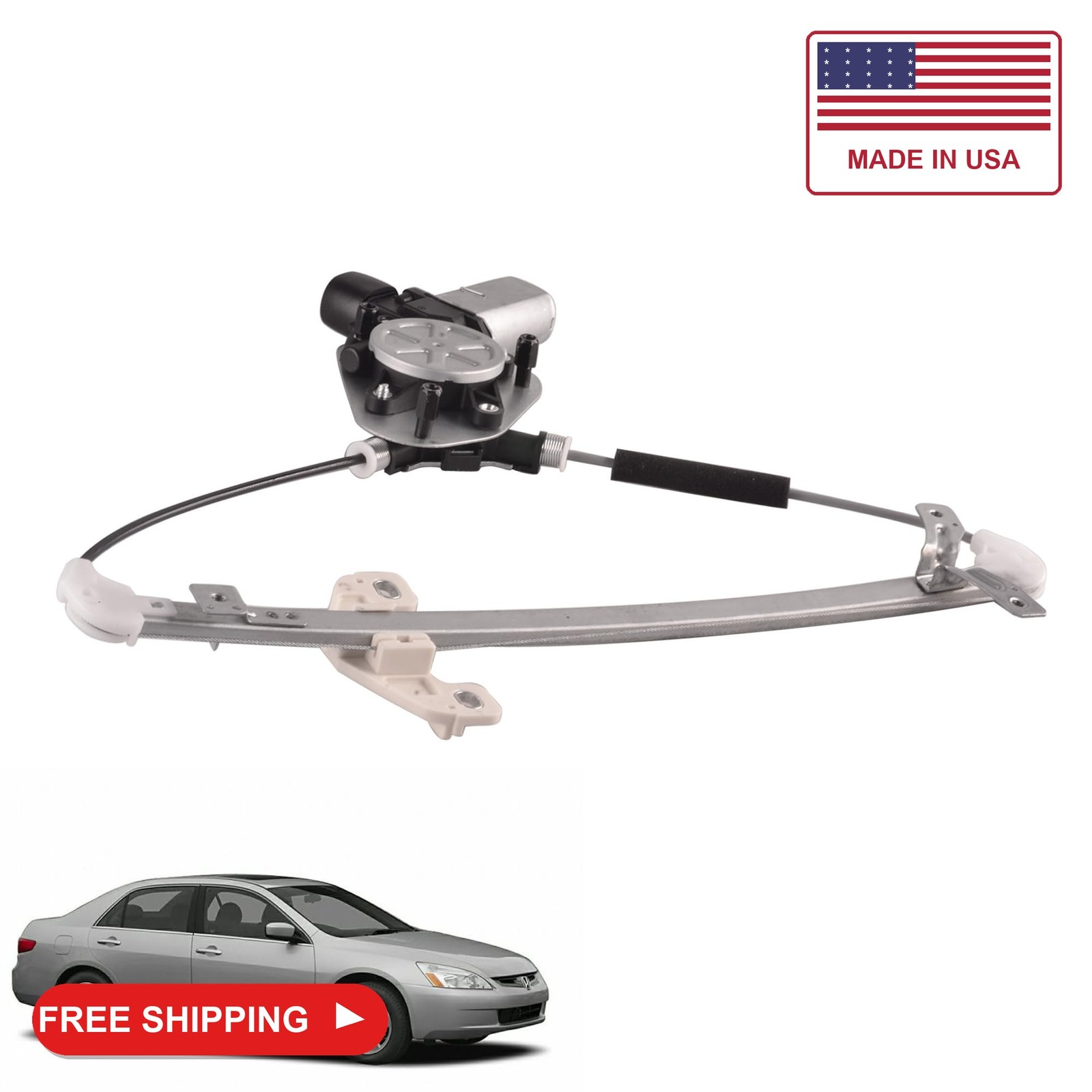 Predep Rear Right Passenger Side Power Window Regulator with Motor Assembly Comp