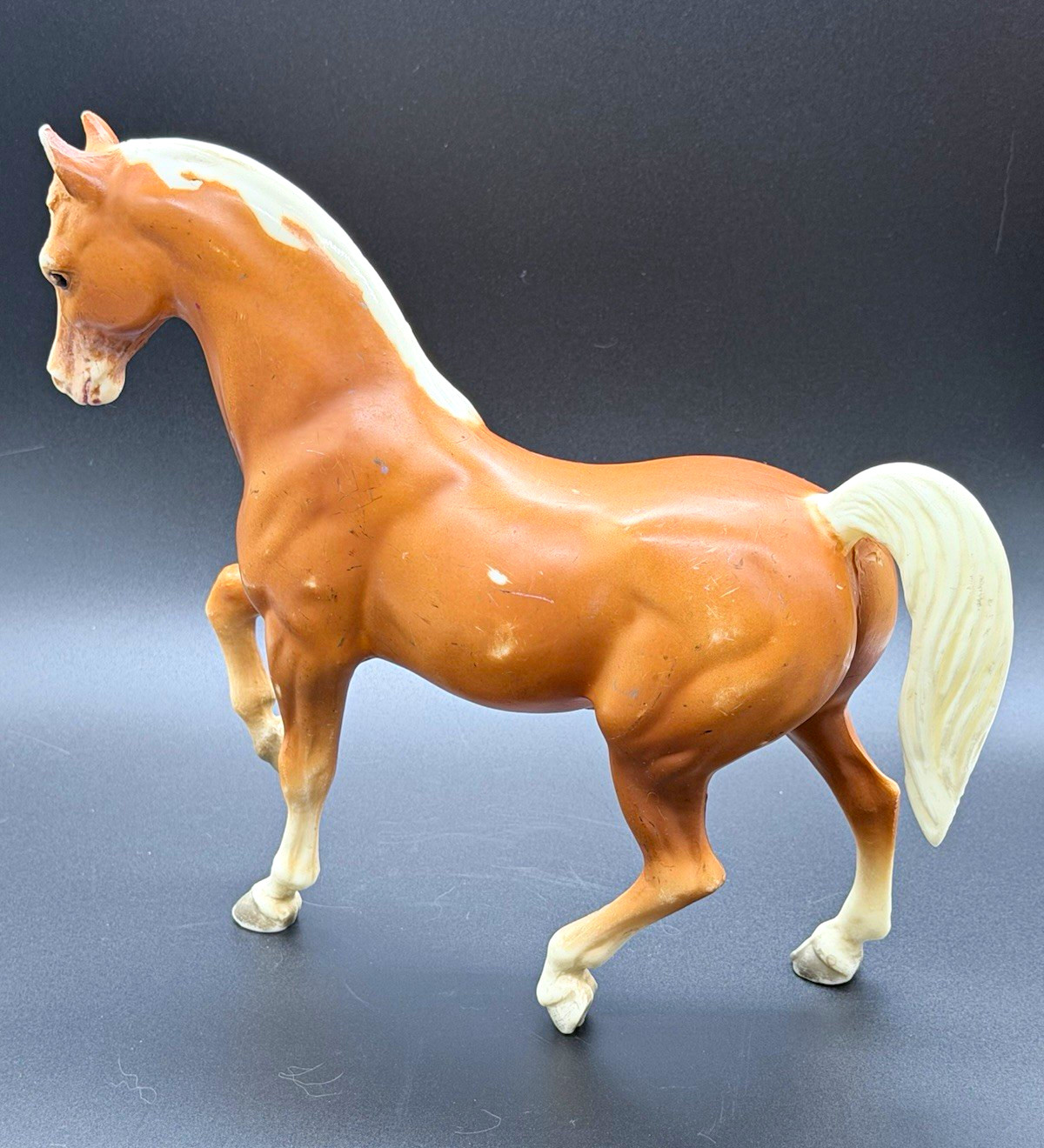 Breyer Plastic Horse Figurine Model, Palomino with White Mane & Tail