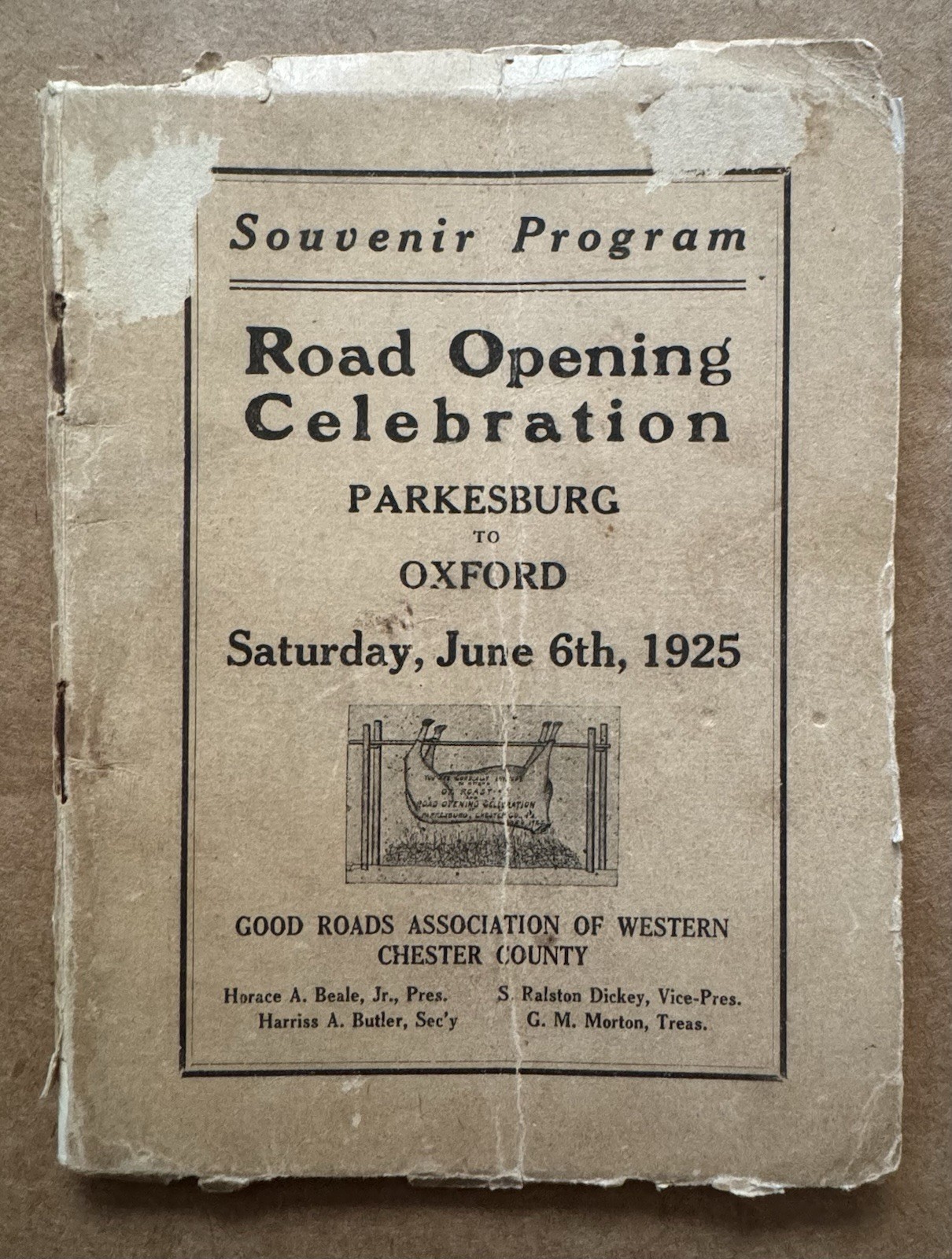 Scarce 1925 Booklet Road Opening Parkersburg to Oxford, PA Chester County 60 pp