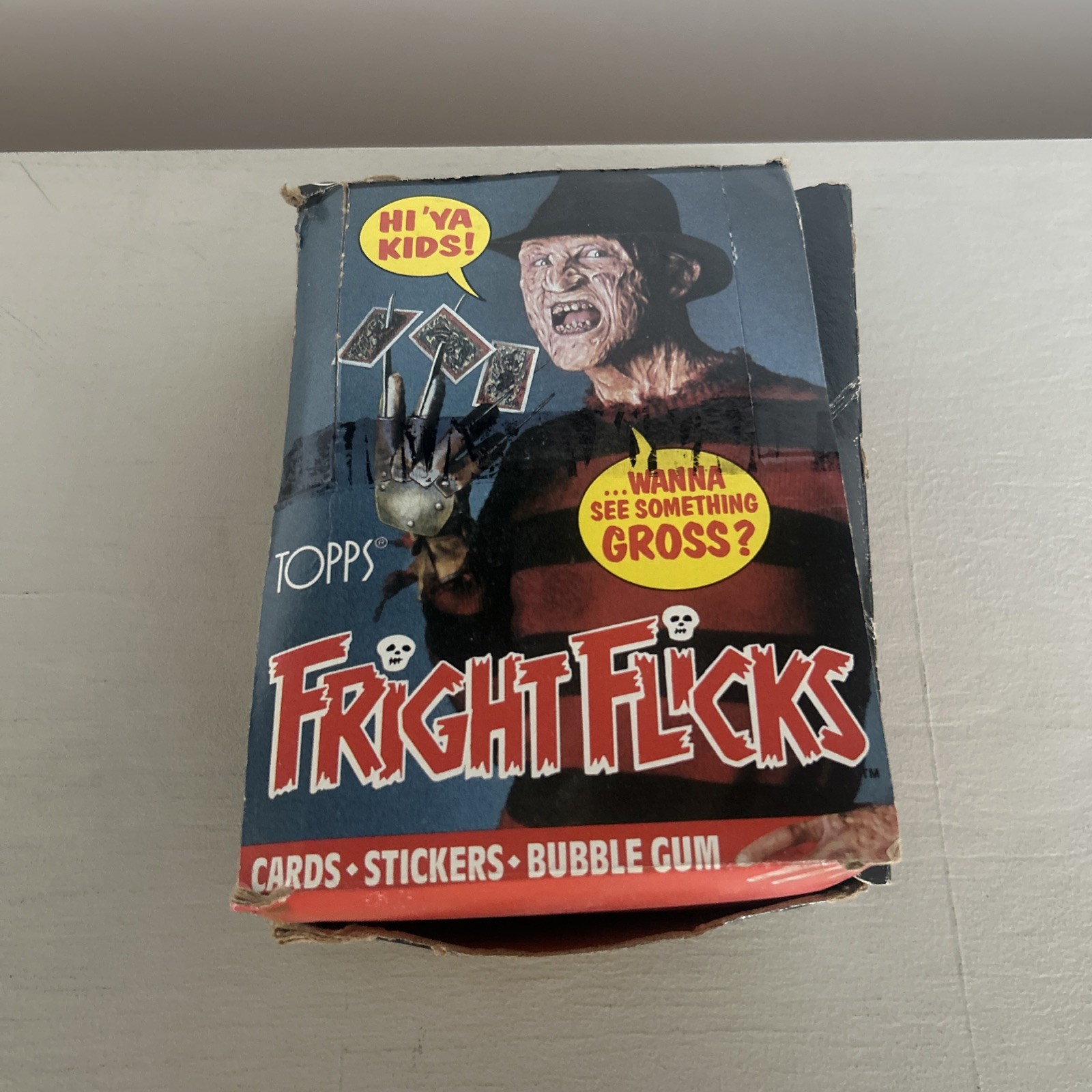 1988 TOPPS  Fright Flicks Vintage only 34 of 36 Pack Trading Card Wax Box Horror