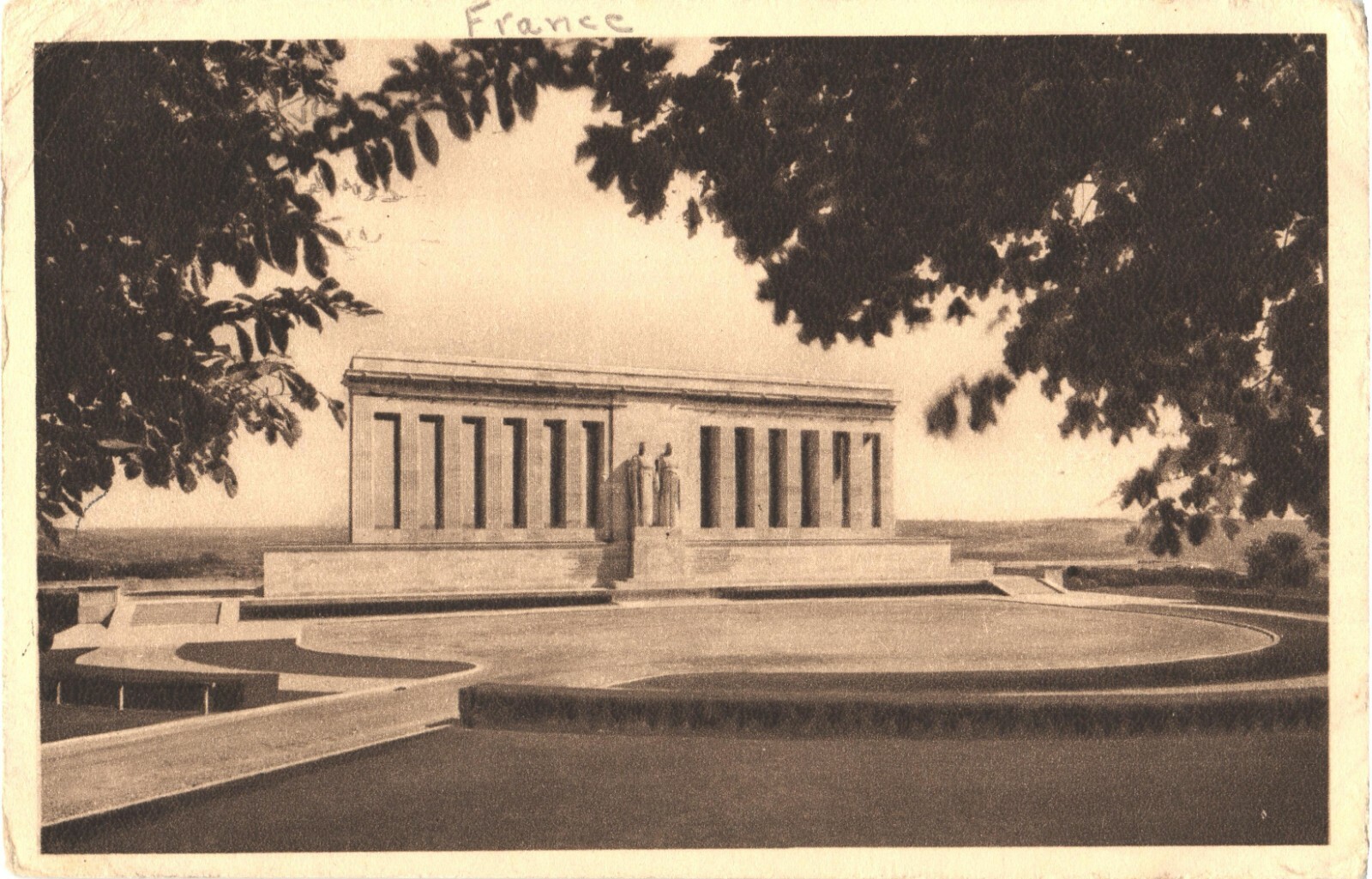 Chateau-Thierry France American Memorial WWI Monument Postcard 1937 Posted