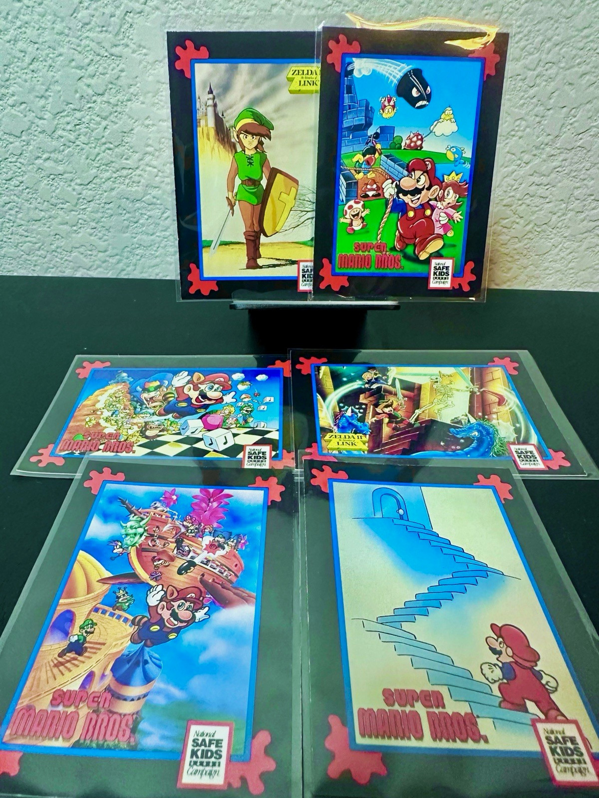 1991 Nintendo Super Mario Zelda Link Impel Safe Kids Full Set Sealed Promo Lot