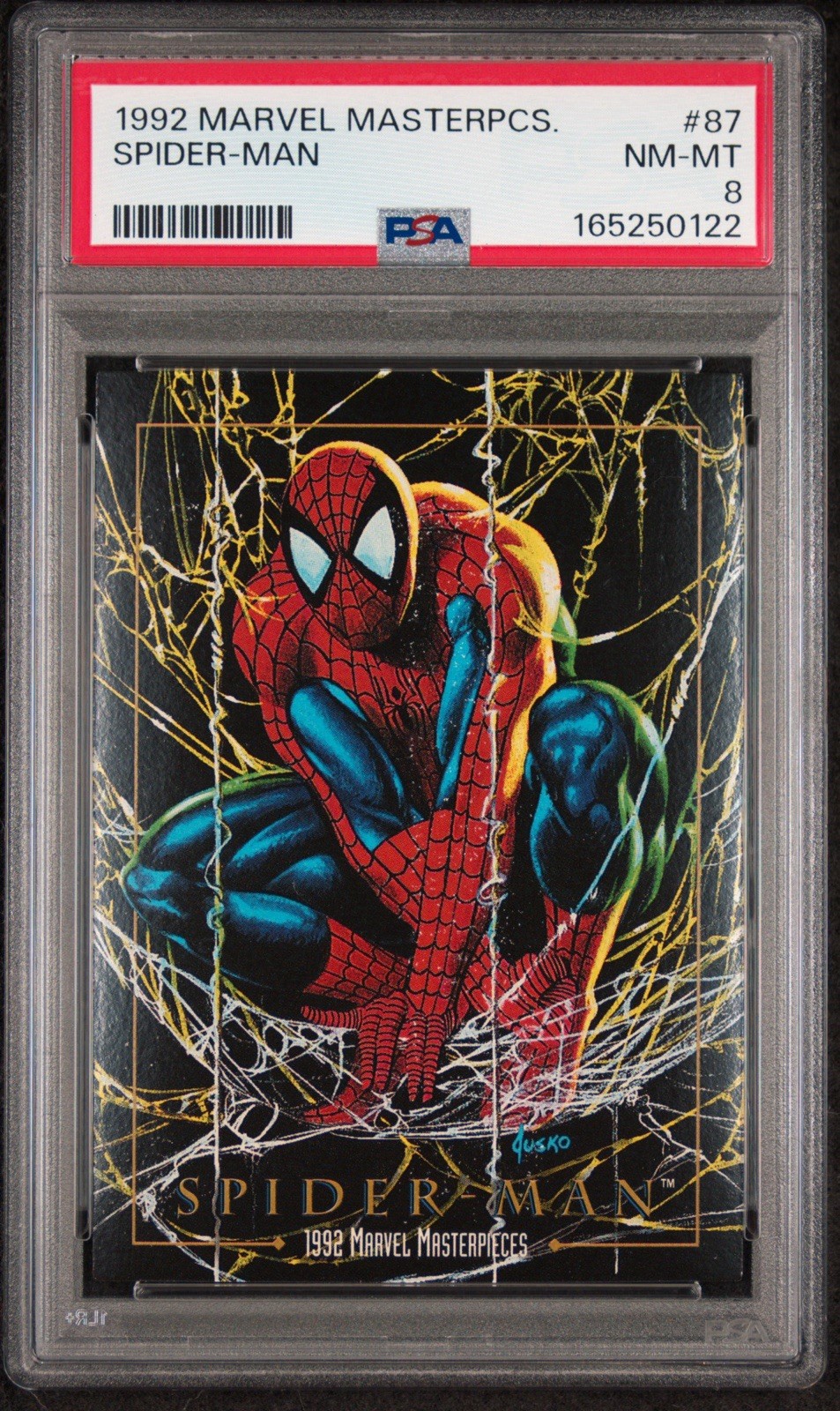1992 Marvel Masterpieces Spider-Man PSA 8