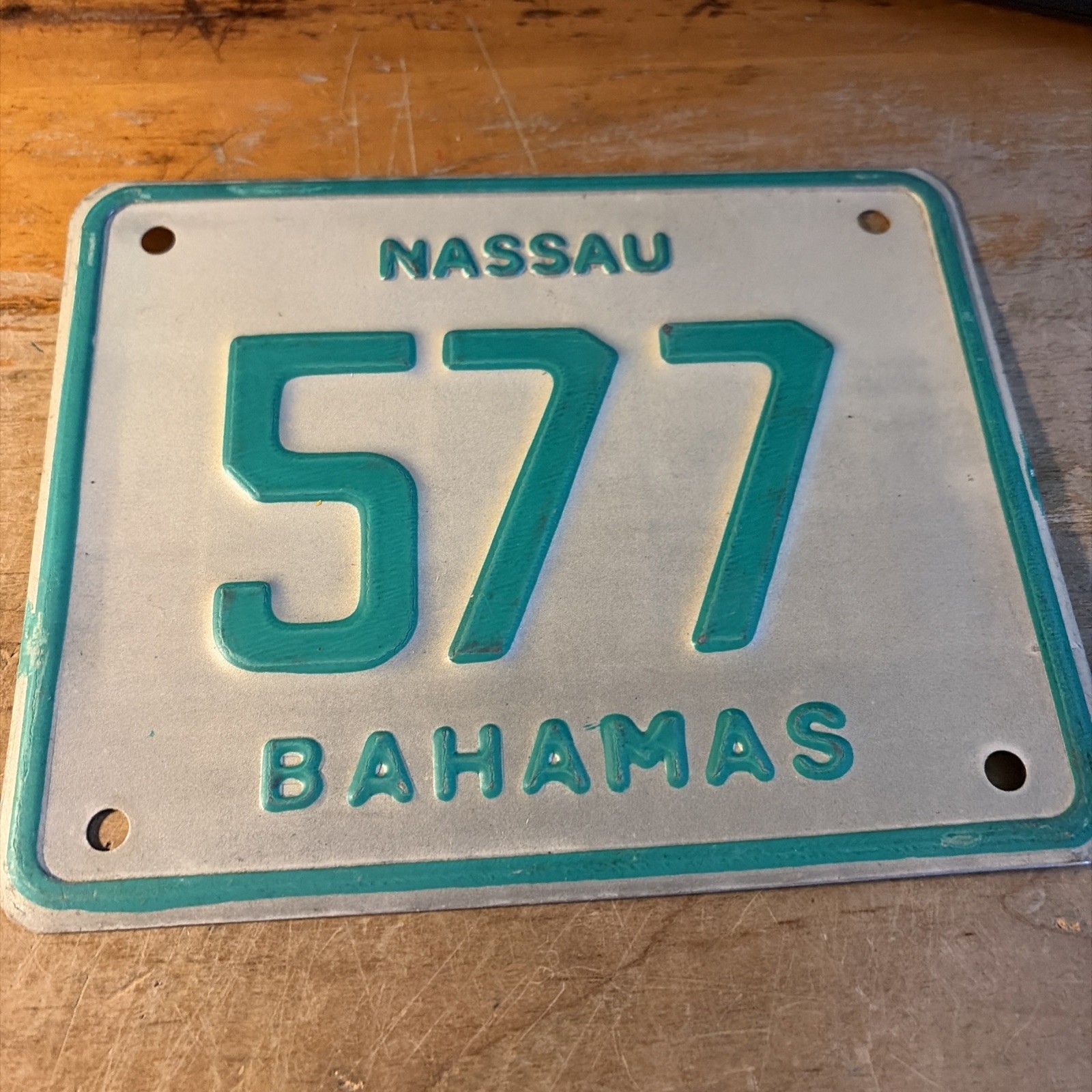 Nassau, Bahamas, Motorcycle License Plate