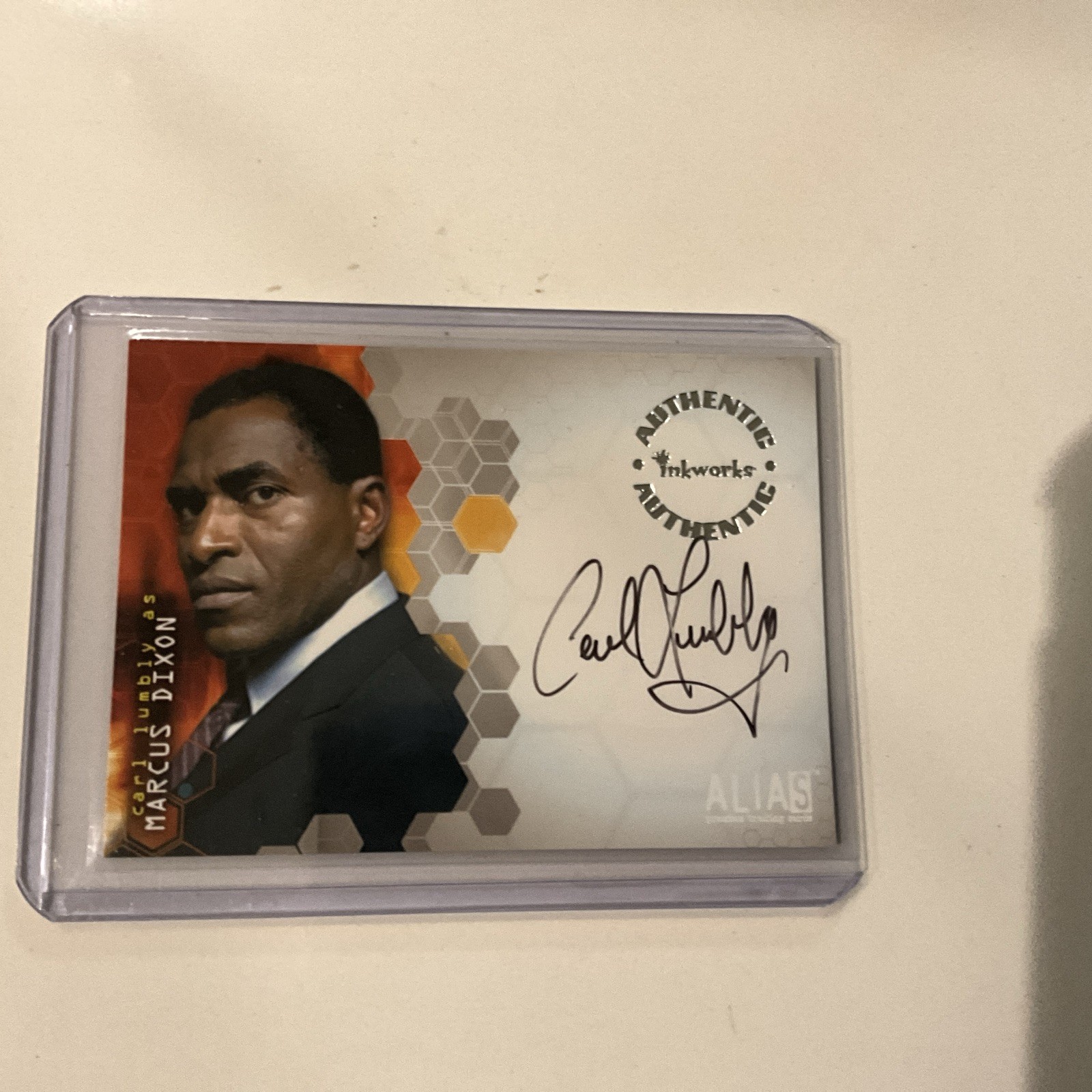 2003 INKWORKS ALIAS SEASON 2 CARL LUMBLY #A10 AUTOGRAPH MARCUS DIXON