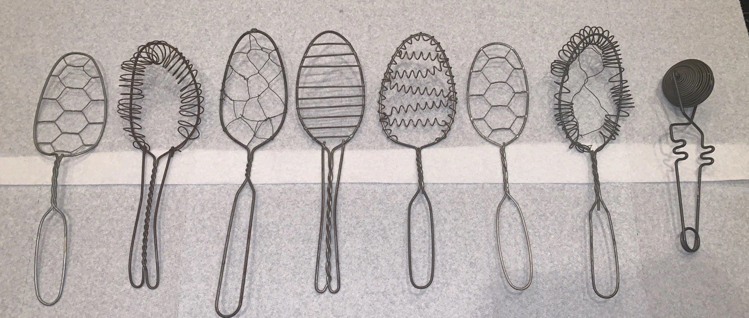 Primitive Metal Kitchen Utensils-Whisks +~ Lot of 8