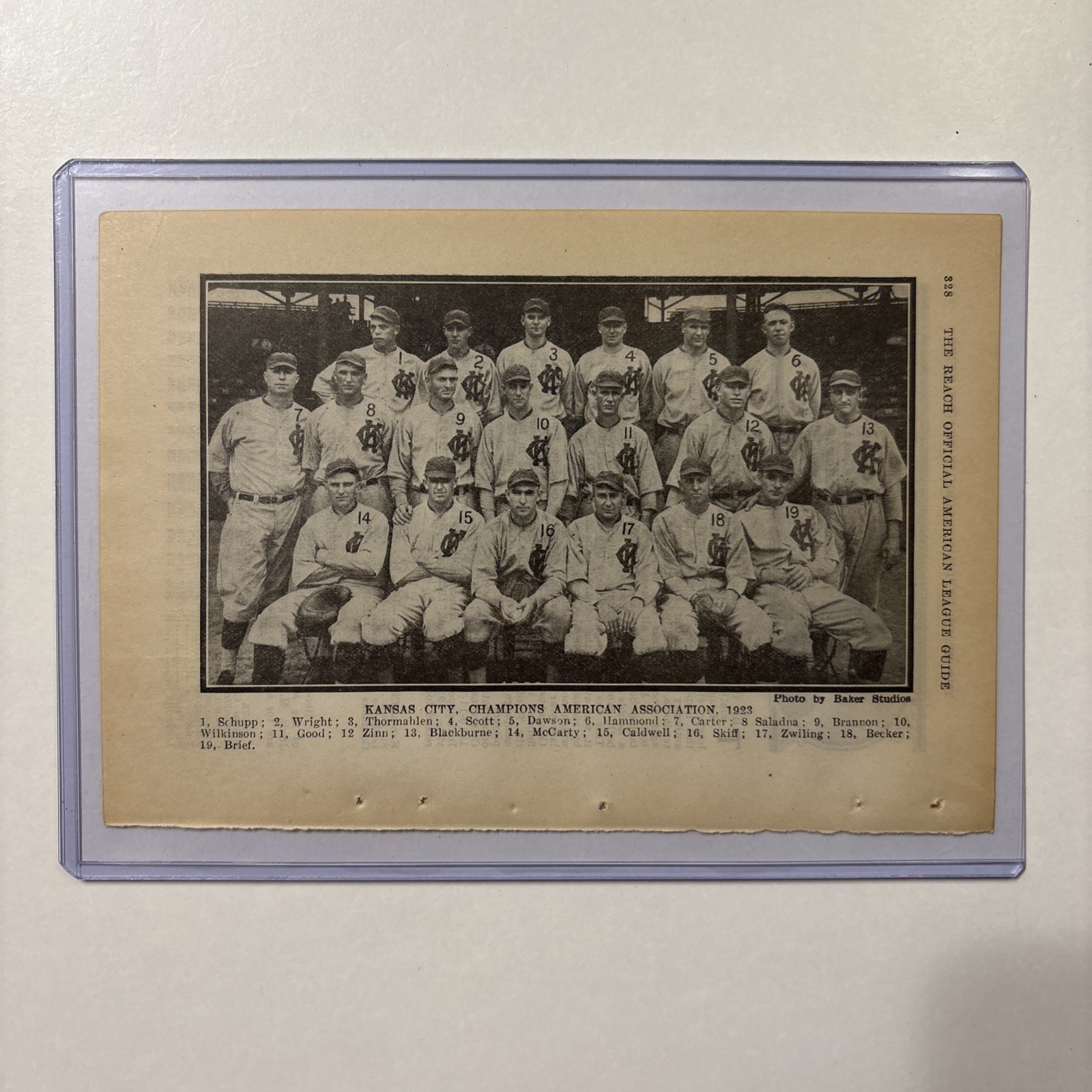 1923 Kansas City MO Baseball Team Picture League Champions Rare Antique