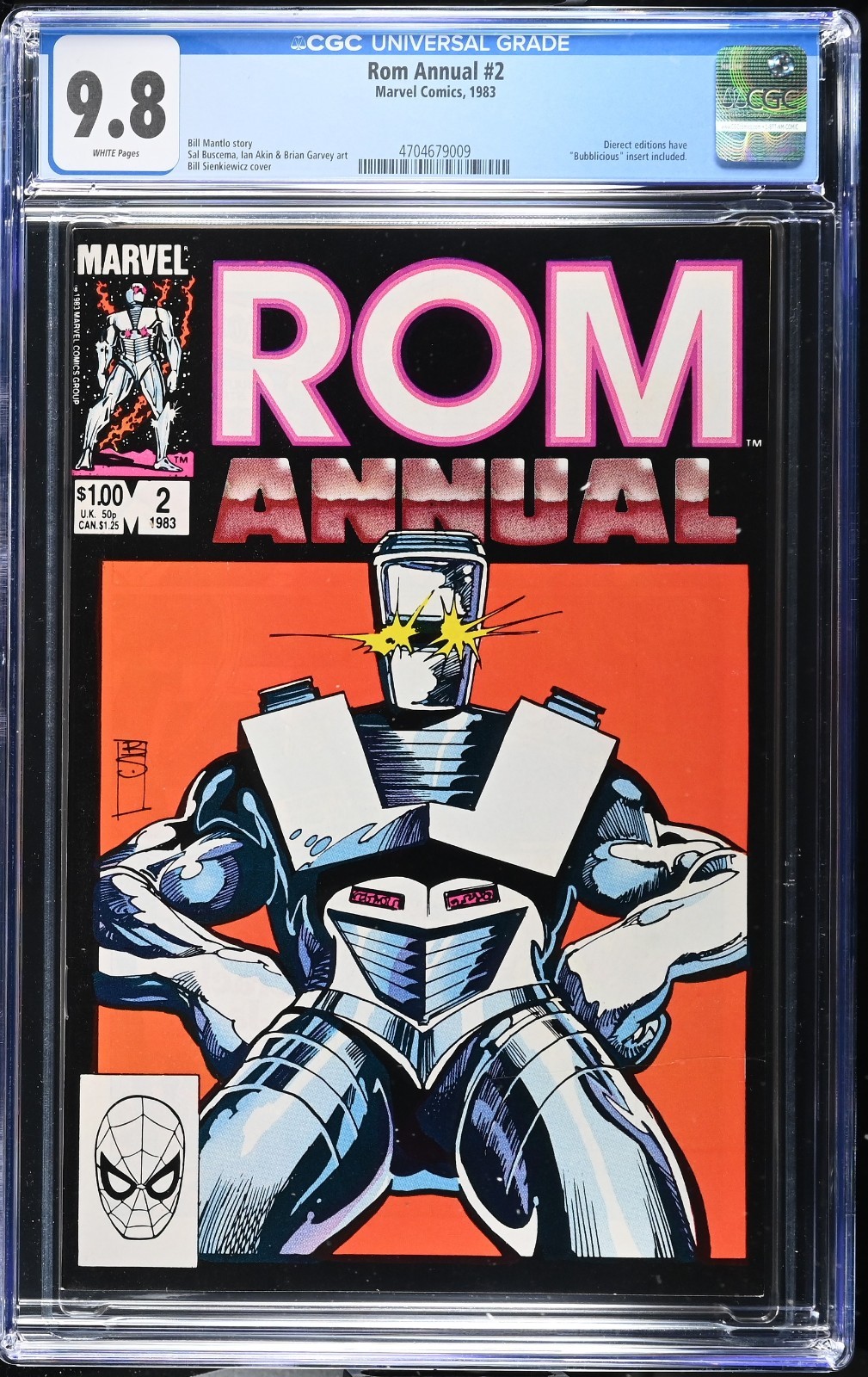 Rom Annual #2 (Marvel Comics November 1983) RARE HIGH GRADE CGC 9.8