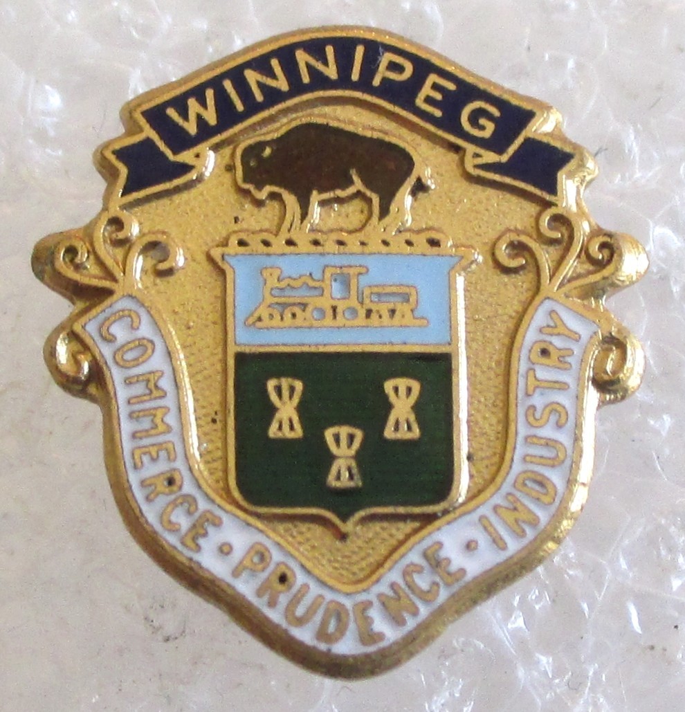 Vintage City of Winnipeg - Manitoba Canada Tourist Travel Souvenir Pin