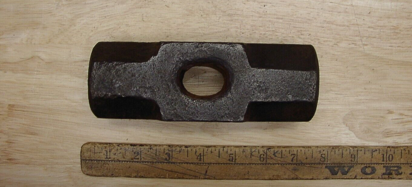 Vntg Unbranded 7lb 9.5oz Sledge Hammer Head,6-9/16\