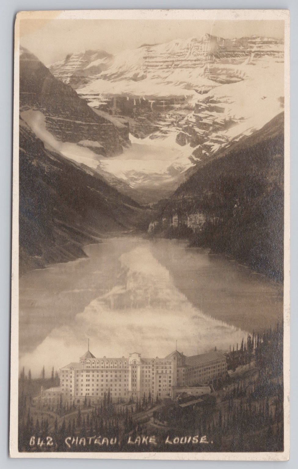 RPPC Chateau Lake Louise Canada 1940 Postcard Canadian Rockies Hotel