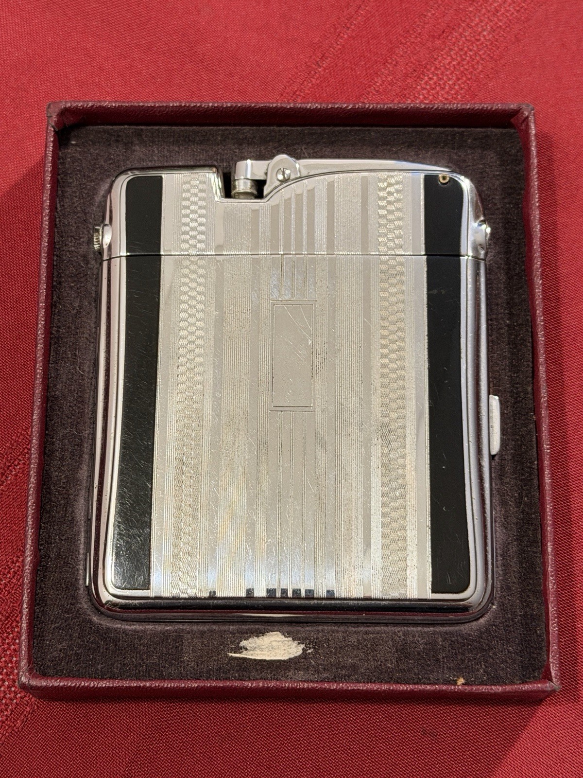 Vintage Ronson Cen-A-Case Lighter & Cigarette Case In 1 With Original Box+Pouch