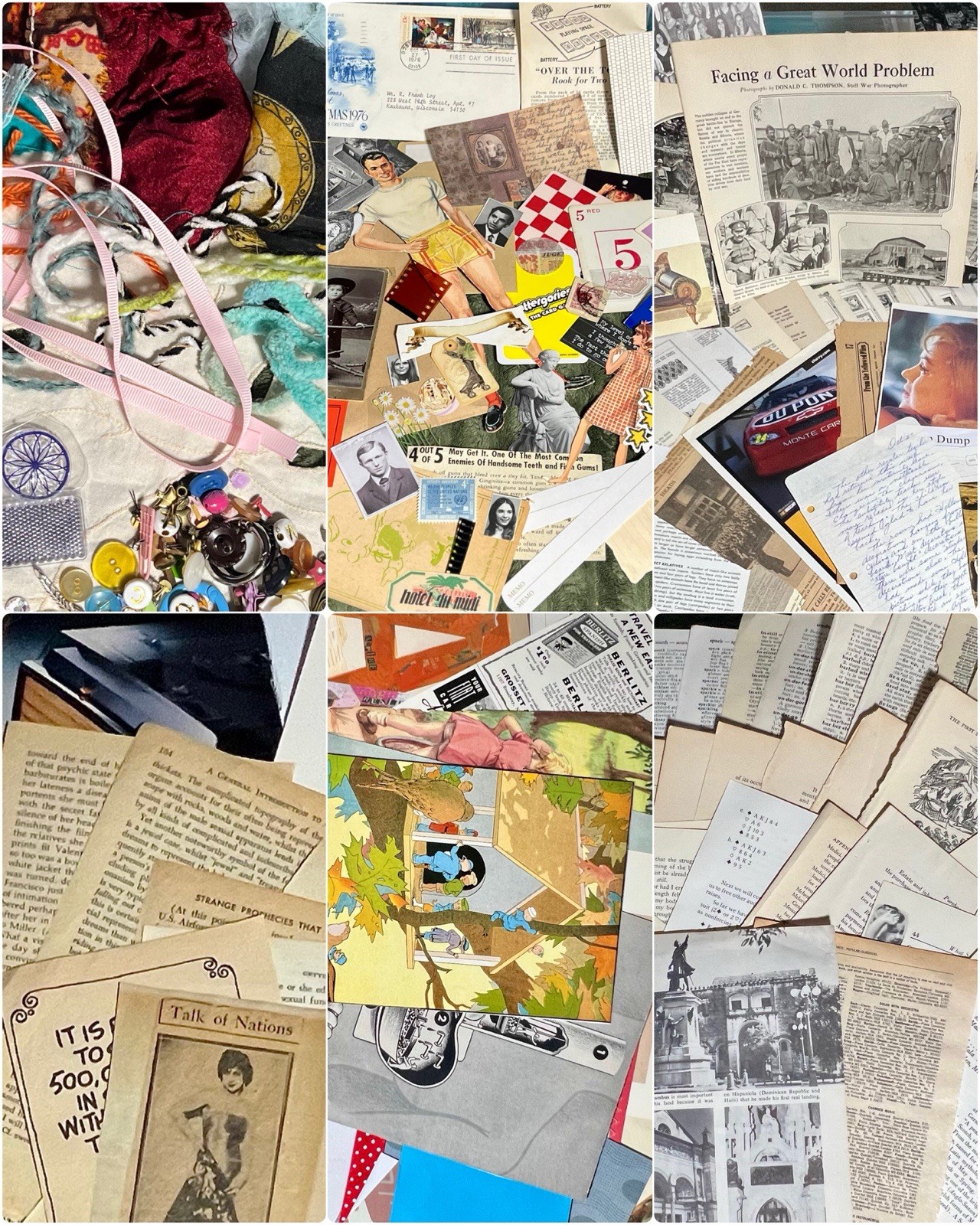300+ JUNK JOURNAL VINTAGE & Modern Ephemera And MORE Mixed media SEE PICS