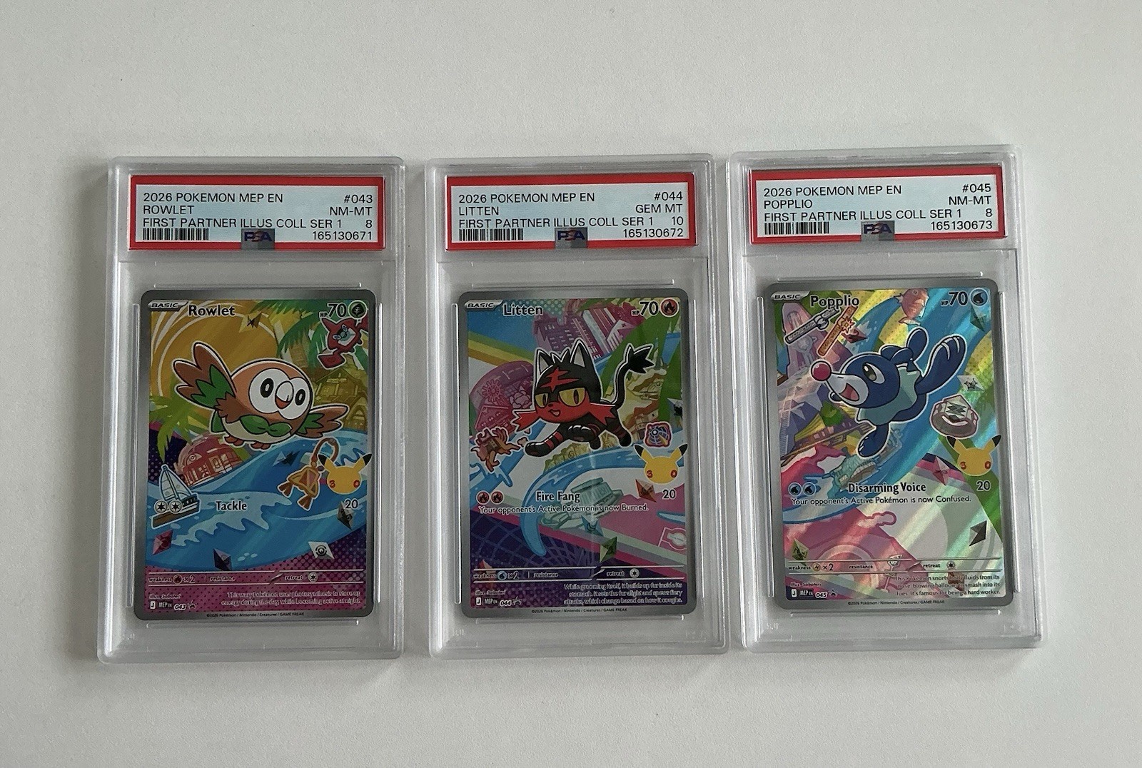 2026 Pokemon First Partner Alola Gen 7 Sequential Lot PSA 10/8/8