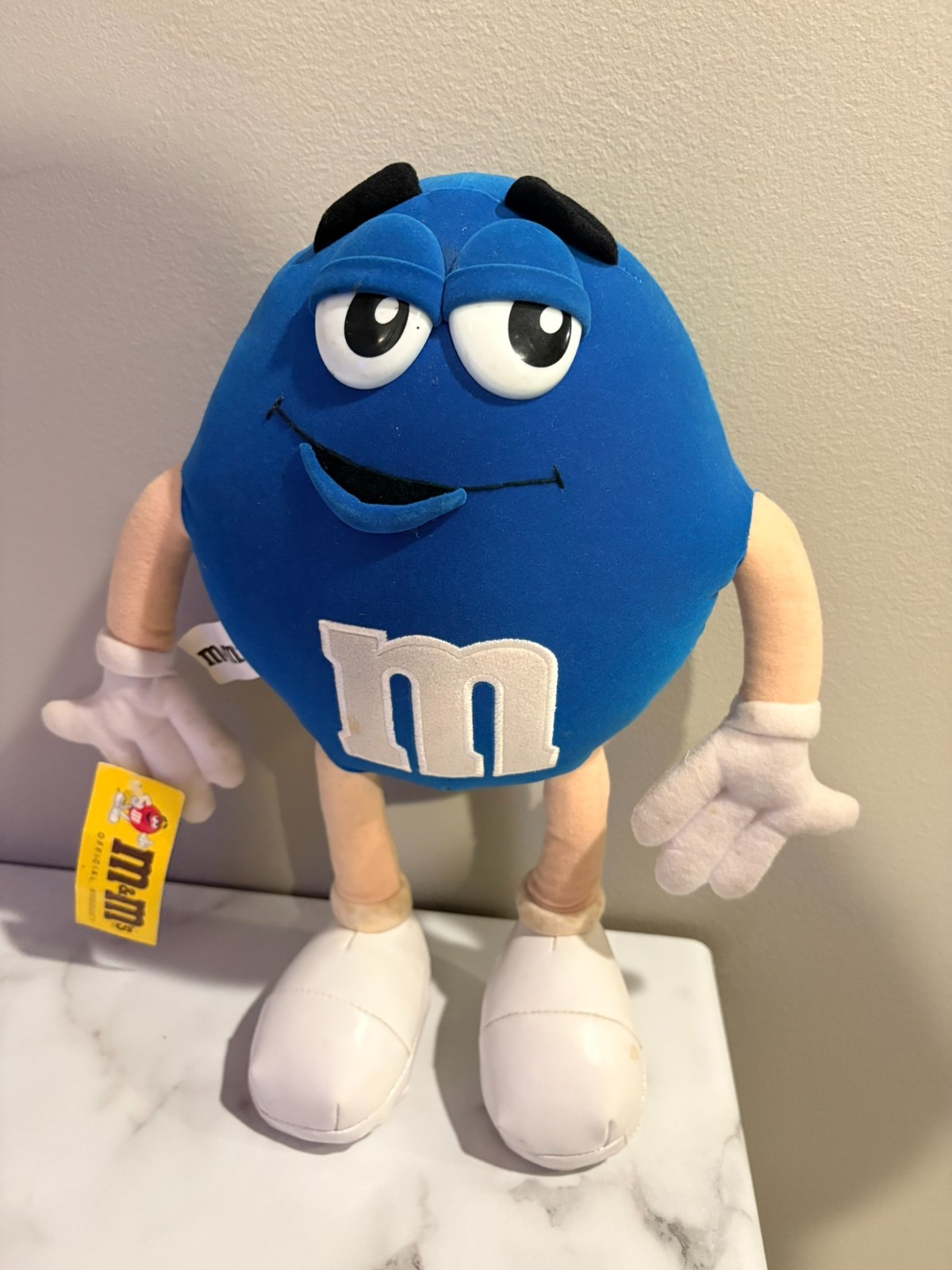 M&M\'s Official Product Blue M&M Plush Doll with Tag Vintage toy 1994