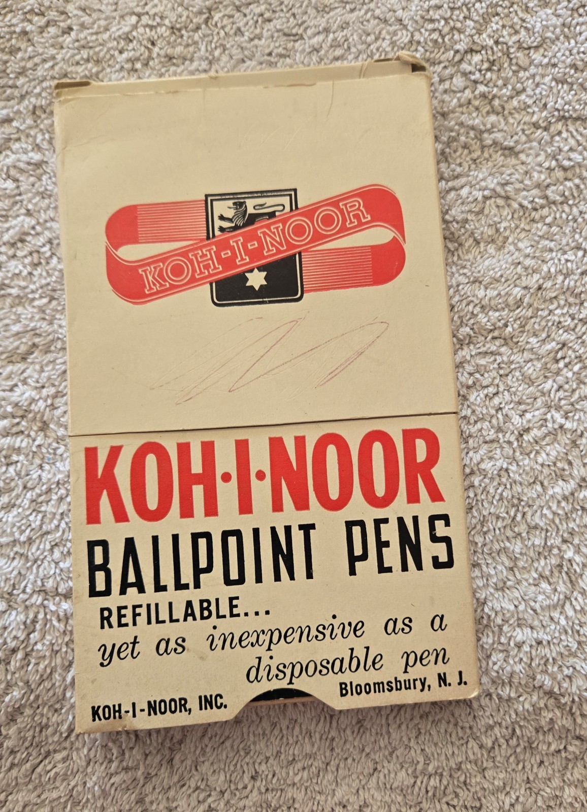 Vintage Complete Set of 12 Koh I Noor Ballpoint Pens Original Box  #3018E