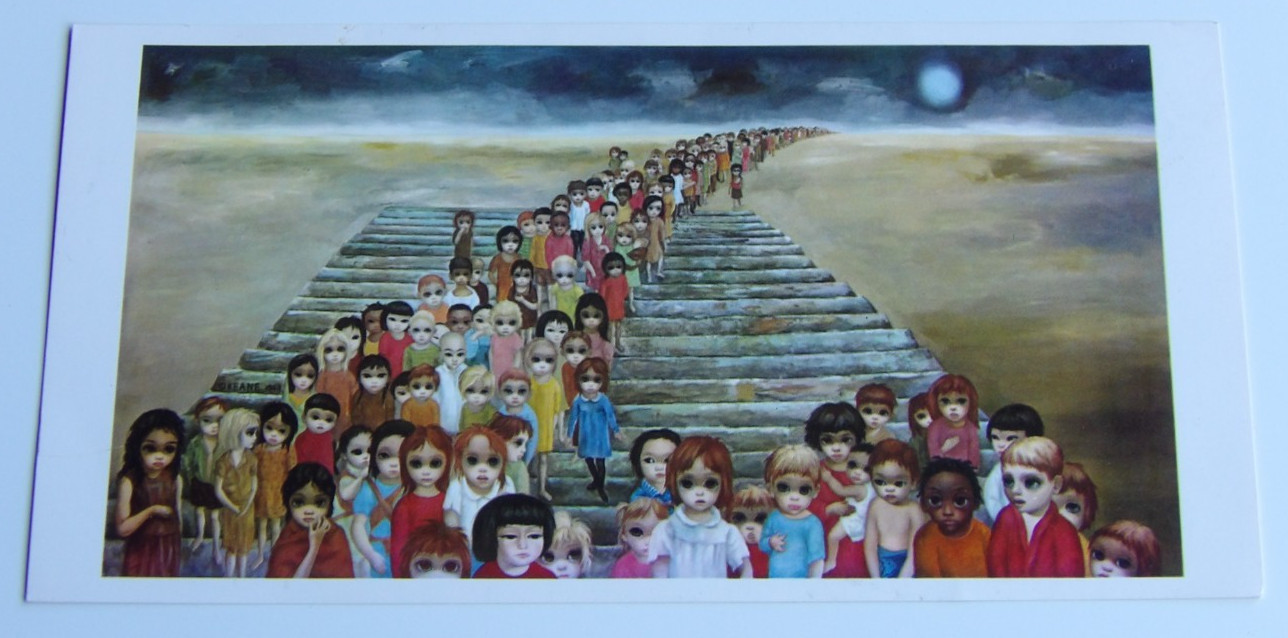 VTG \'63 Walter Keane Studio Postcard Tomorrow Forever Margaret Postcard Big Eyes