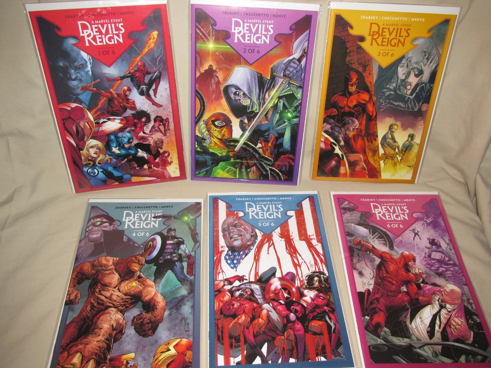 Devil's Reign #1-6 Complete Set Chip Zdarsky Comic Book Lot Marvel Daredevil