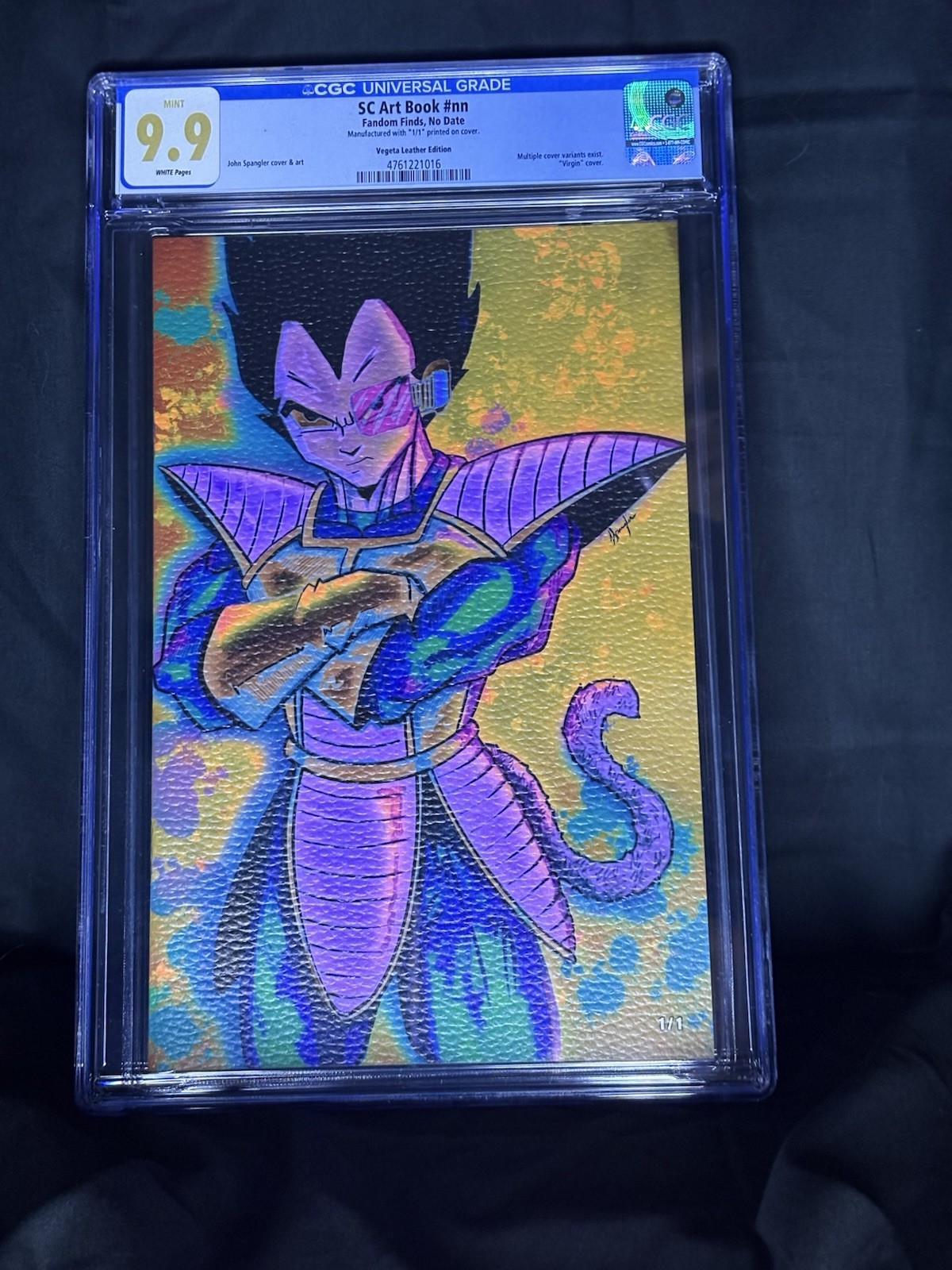 Fandom Finds Vegeta Leather Edition SC Art Book #nn CGC 9.9 1/1 Spangler 2021