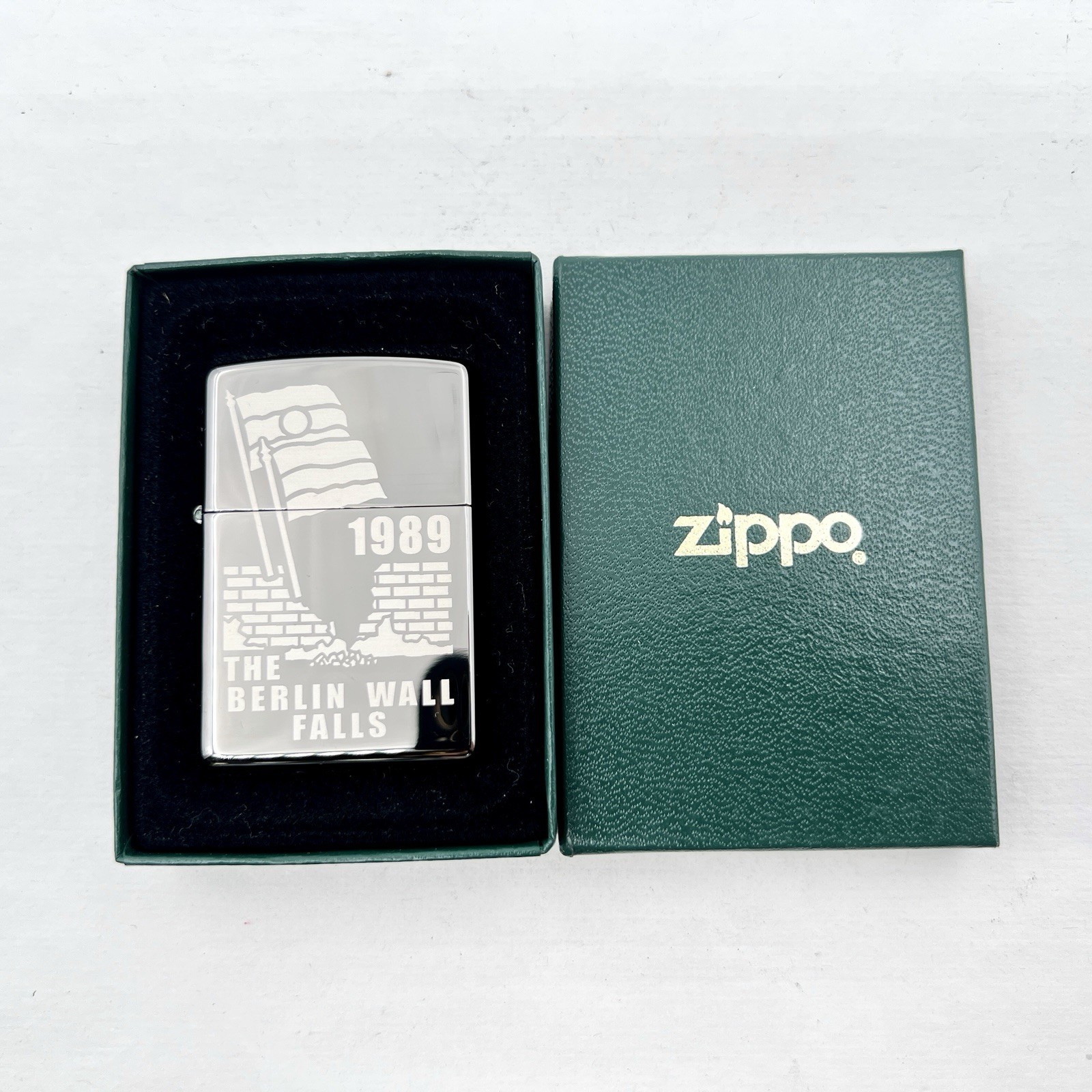 2006 Zippo 1989 Berlin Wall Falls Commemorative Lighter Orange Seal Unused w/Box