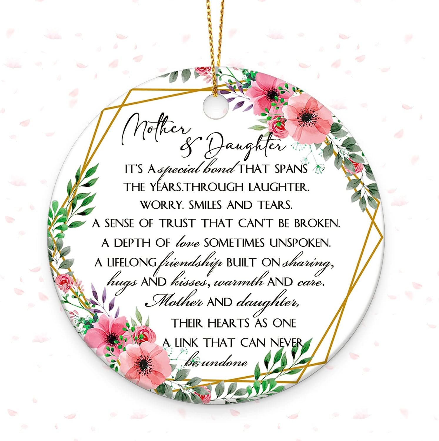 to My Daughter Ceramic Ornament 2026 Gift from Mom,For Daughter
