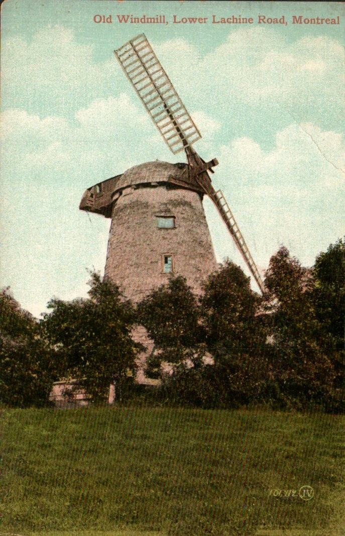 Montreal - Old Windmill on Lower Lachine Road - Antique Postcard - circa 1911