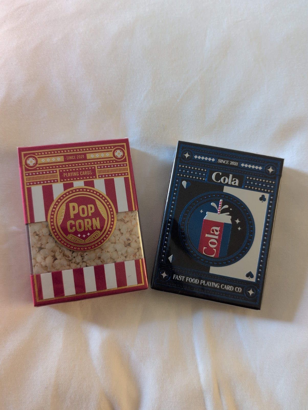 Ultra-Rare Gilded Ltd Edition Popcorn & Cola Playing Cards Ltd To 199 Decks Each