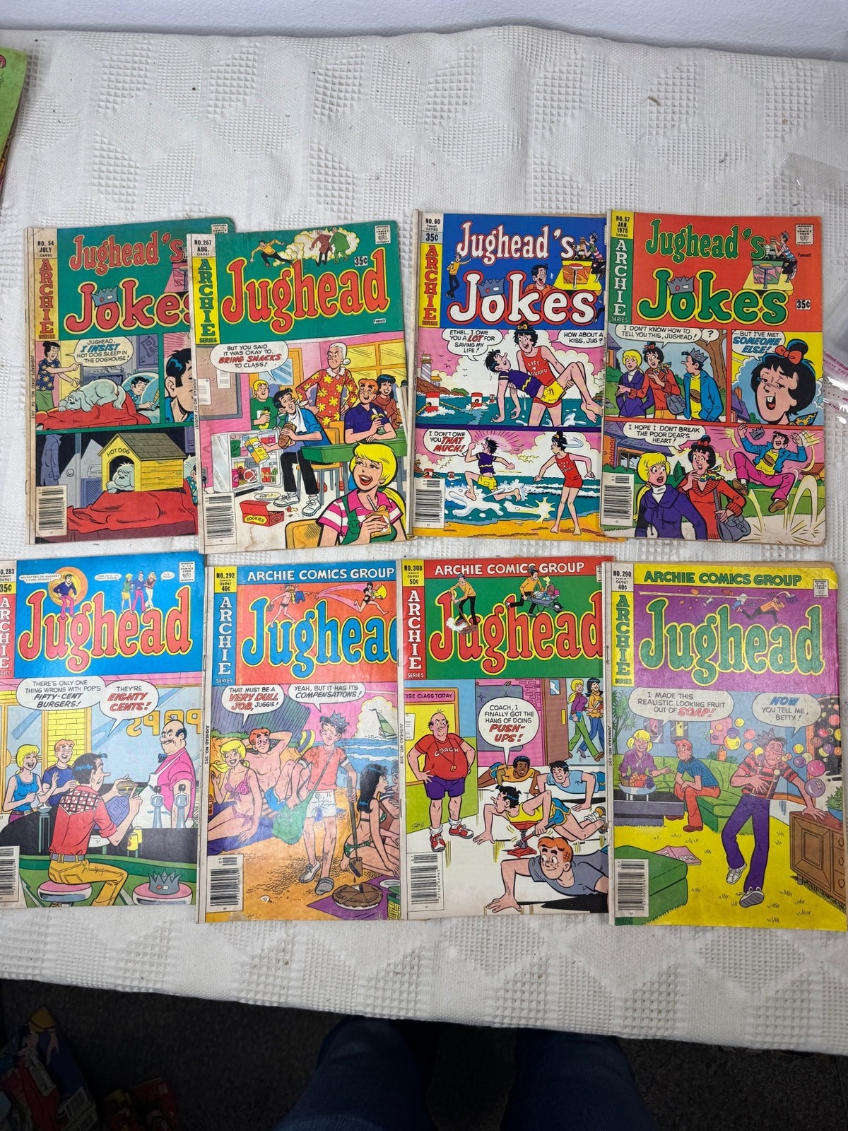 Vintage Jughead and Jugheads Jokes Comic Lot of 8 Issues Archie Comics 1970s